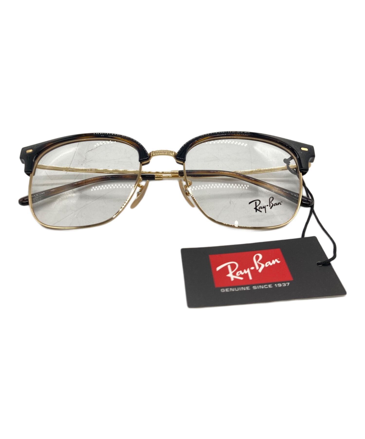 中古・古着通販】RAY-BAN (レイバン) 眼鏡 ブラック×ゴールド 未使用品 