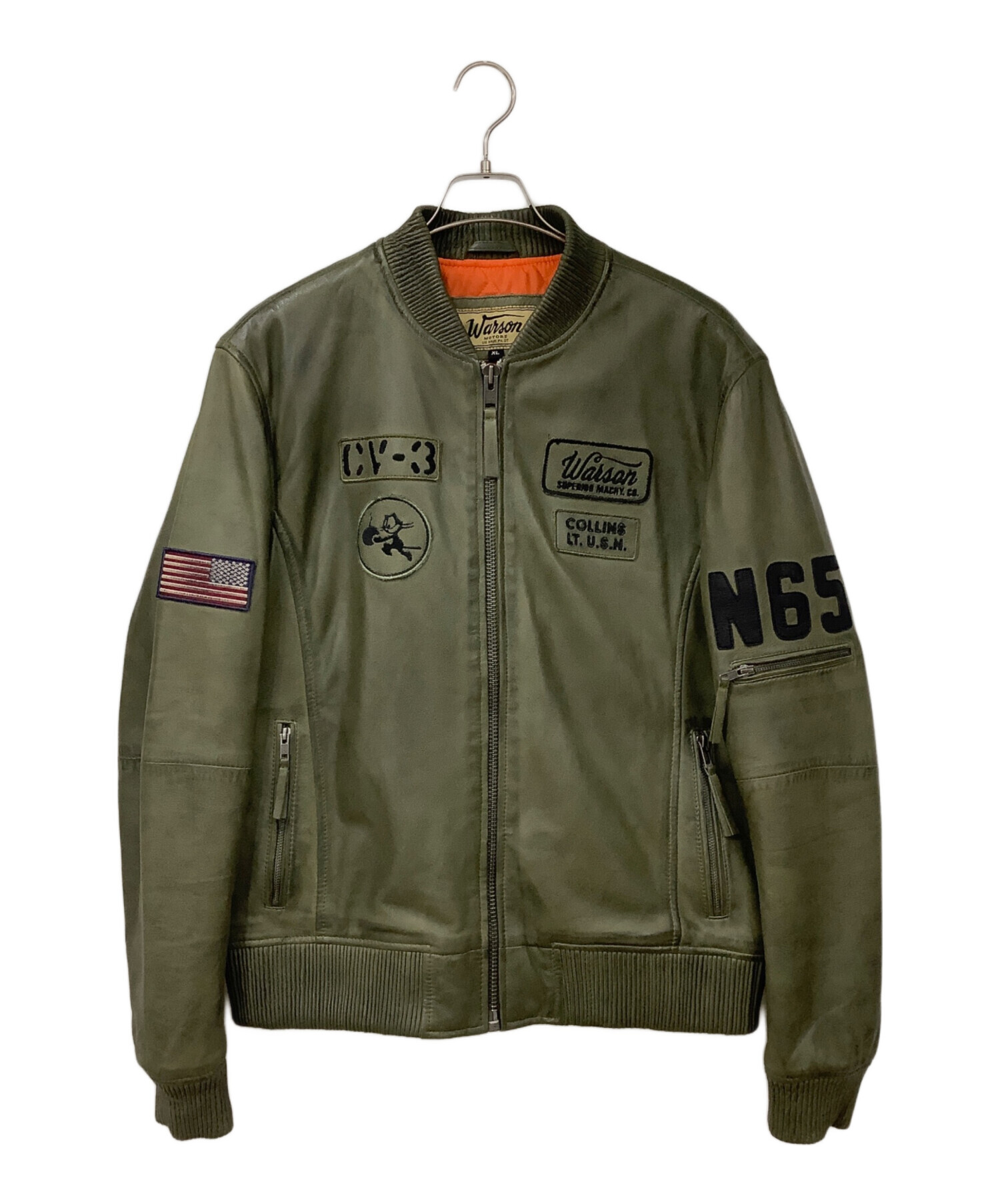 中古・古着通販】Warson Motors (ワーソンモータース) レザーブルゾン 