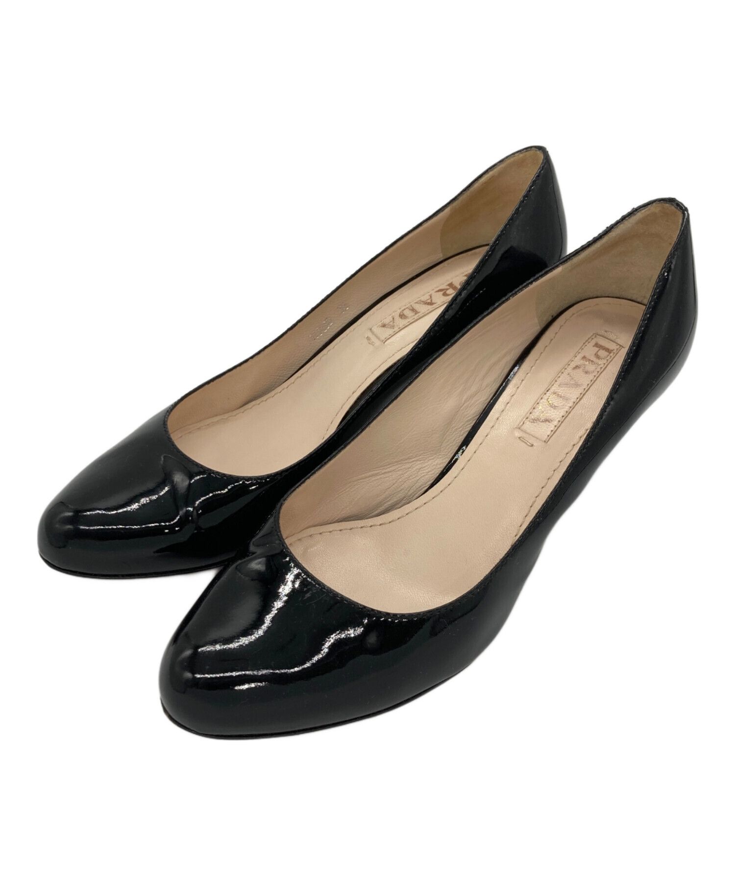 中古・古着通販】PRADA (プラダ) ヒールパンプス ブラック サイズ:23cm