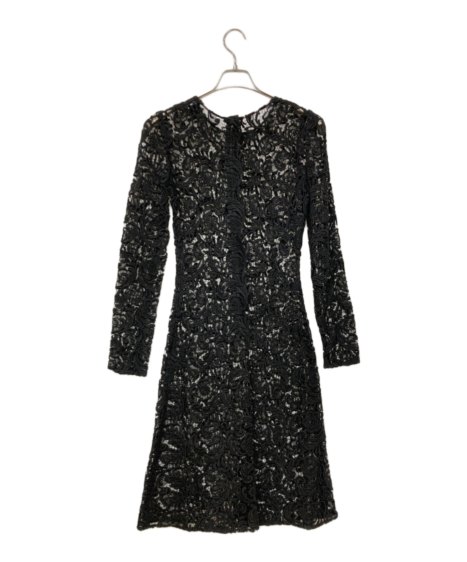中古・古着通販】PRADA (プラダ) レースワンピース ブラック サイズ