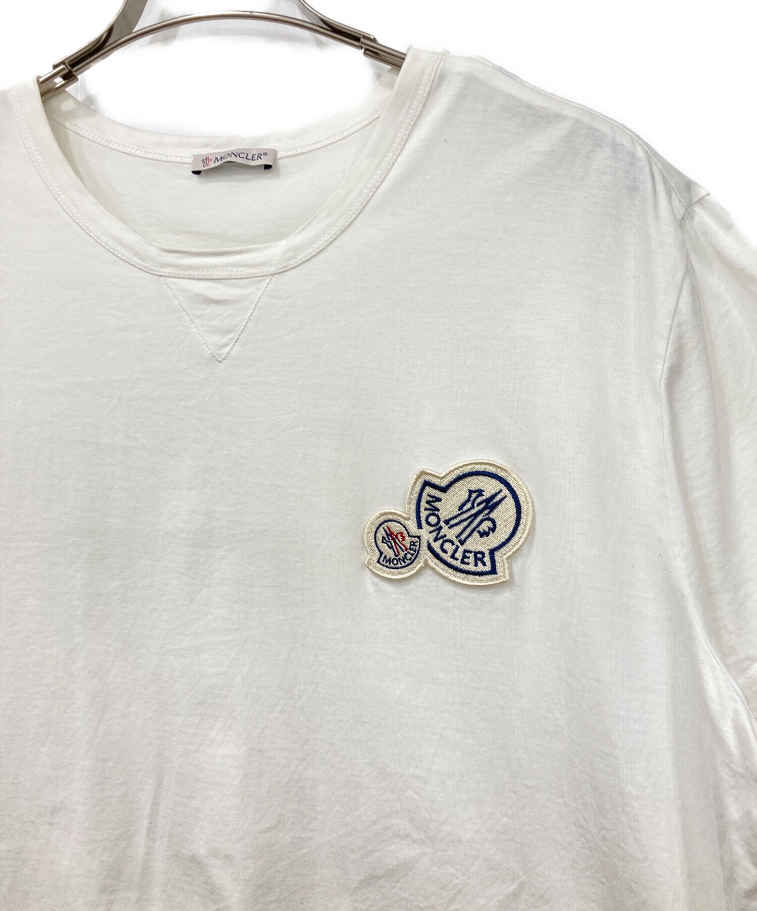 MONCLER レトロボックス ロゴプリント Tシャツ MENS ホワイト XXL