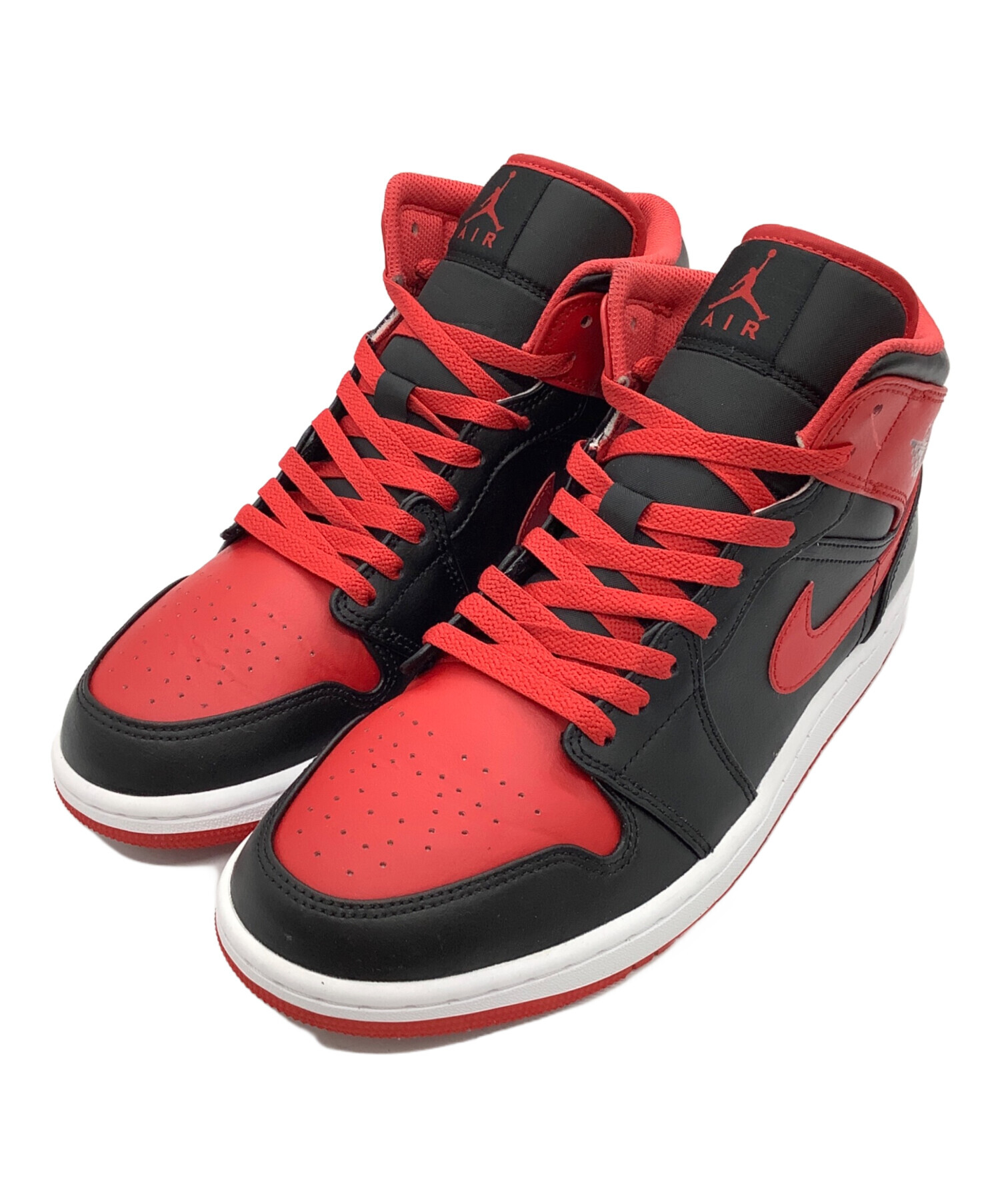 中古・古着通販】NIKE (ナイキ) AIR JORDAN 1 MID レッド×ブラック 
