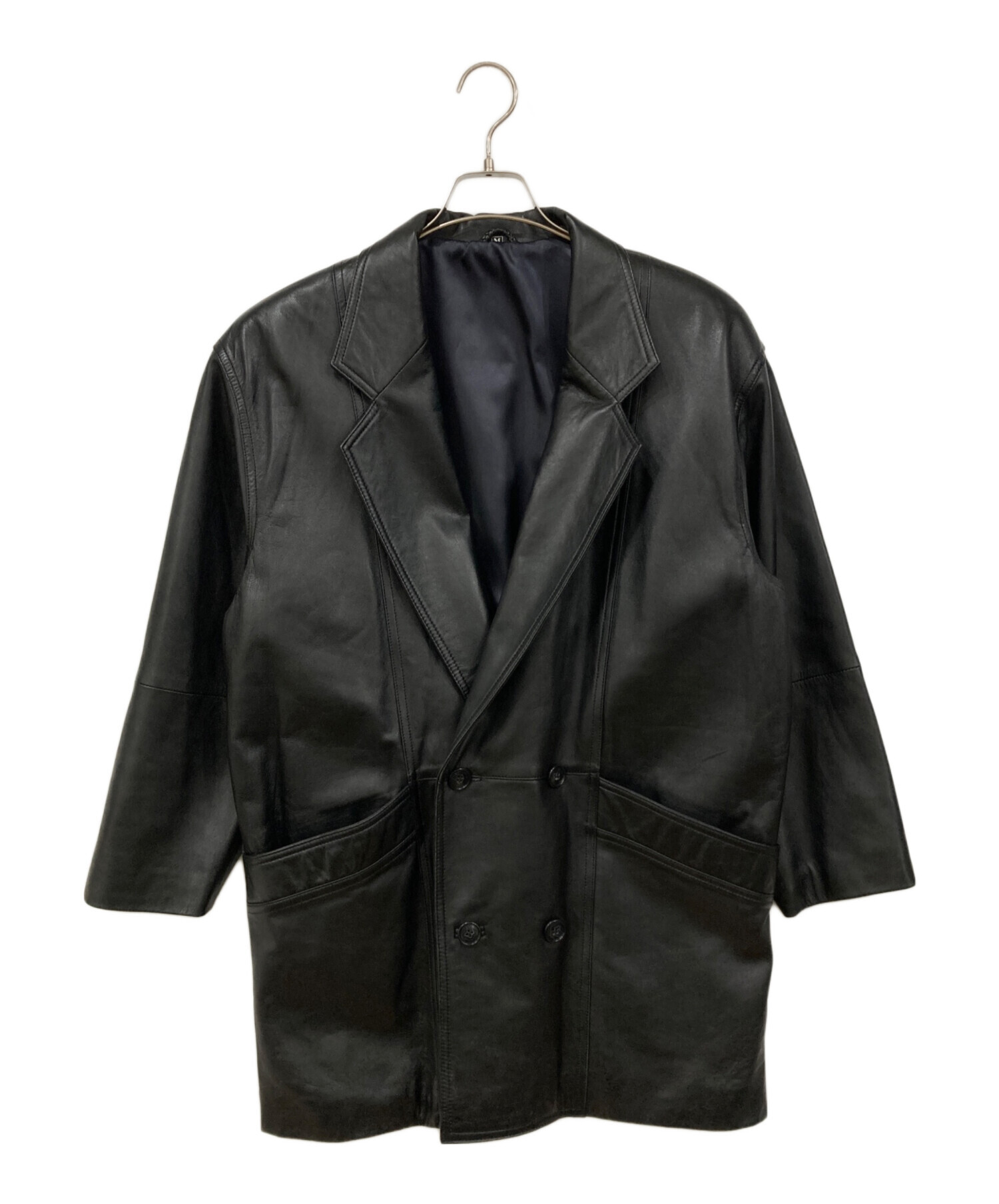 中古・古着通販】- (-) レザーコート ブラック サイズ:M｜ブランド 