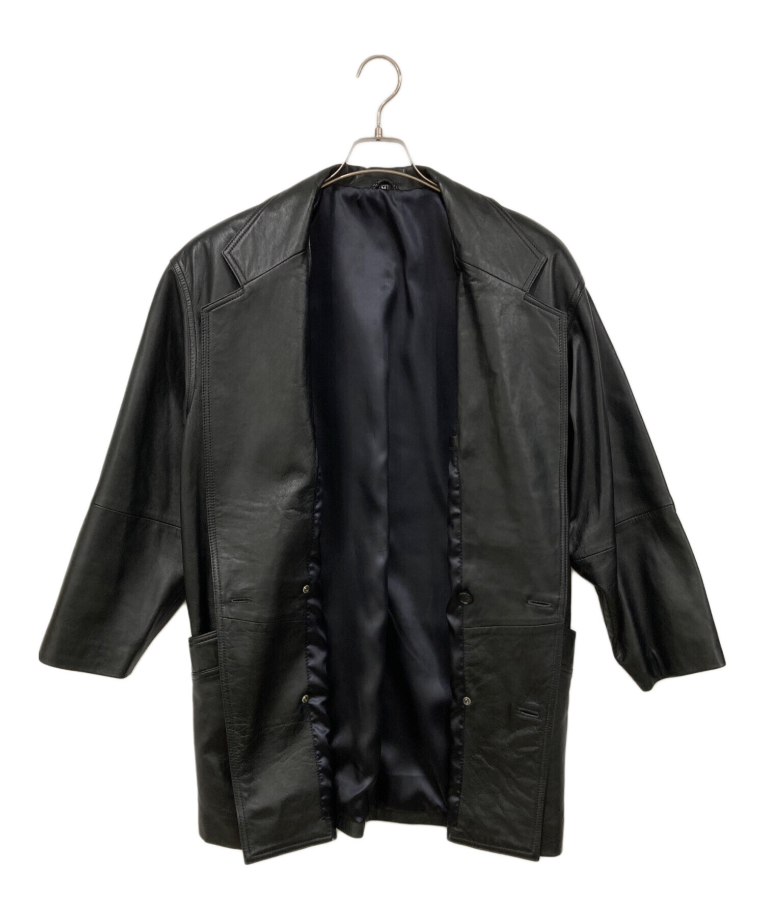 中古・古着通販】- (-) レザーコート ブラック サイズ:M｜ブランド 