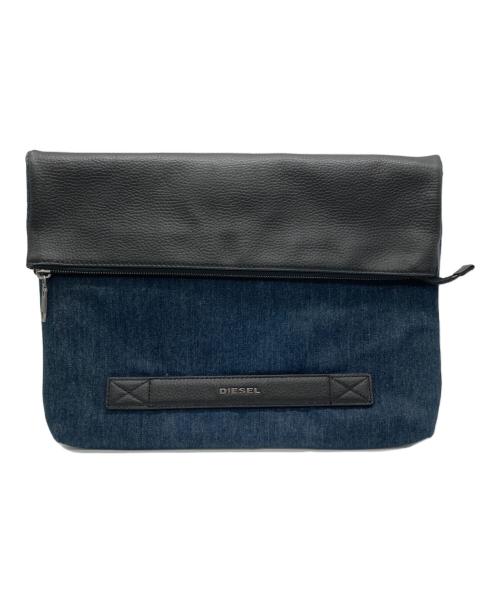 中古・古着通販】DIESEL (ディーゼル) デニムクラッチバッグ ブルー