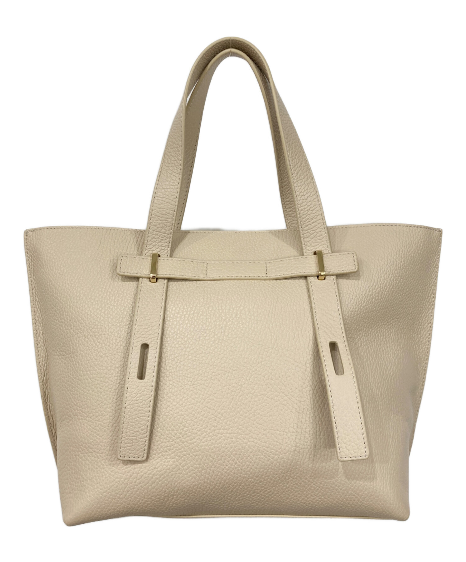 中古・古着通販】FURLA (フルラ) レザーハンドバッグ アイボリー 
