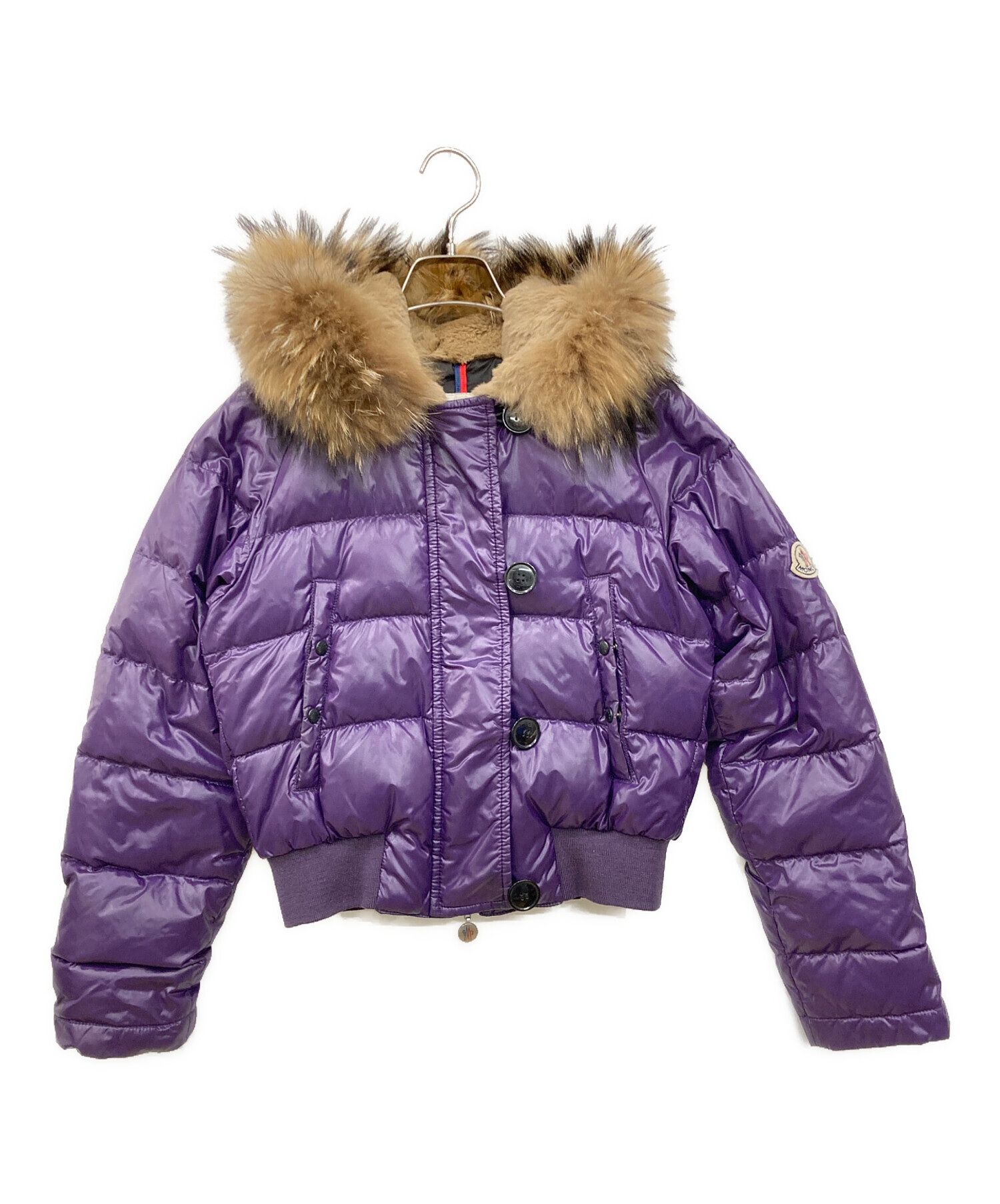 MONCLER パープル ダウンジャケット 中古・古着通販】MONCLER (モンクレール) ダウンジャケット パープル