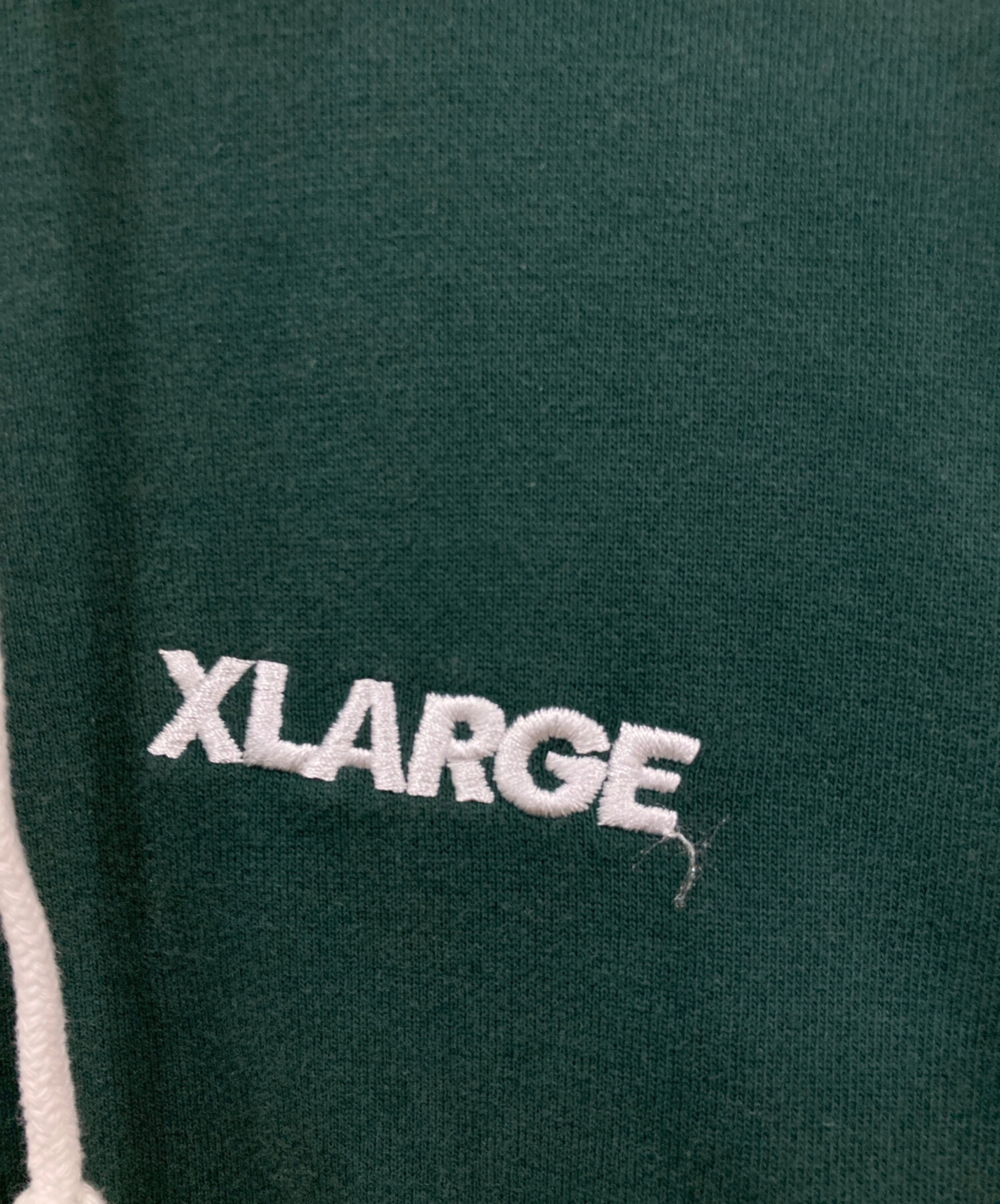 XLARGE エクストララージ パーカー デカロゴ グリーン M 0540