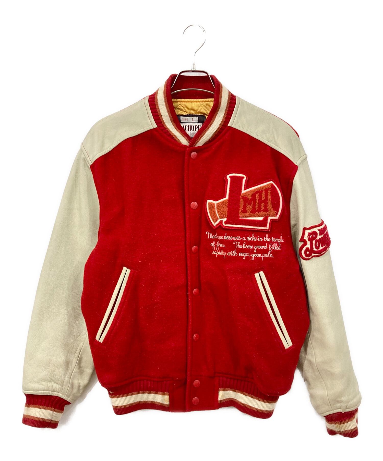 ★美品MAC HOPE MODERN IVY FAGER スタジャン M 赤×白 中古・古着通販】MAC HOPE (マックホープ) スタジャン アイボリー