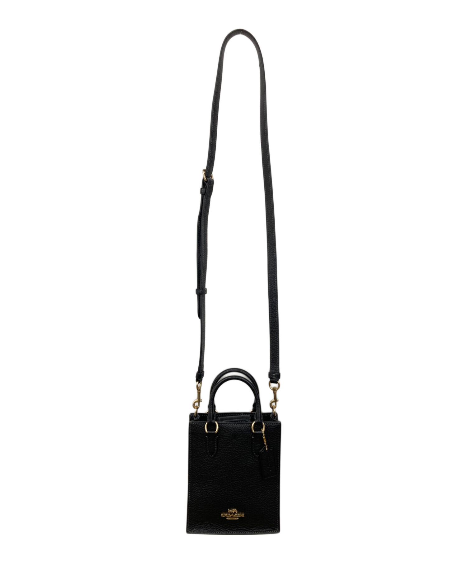 中古・古着通販】COACH (コーチ) ノースサウスミニトート ブラック 