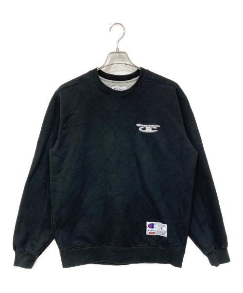 メッキー初期SUPREME×Championブラックスウェット 刺繍 中古・古着通販】Champion (チャンピオン) SUPREME (シュプリーム