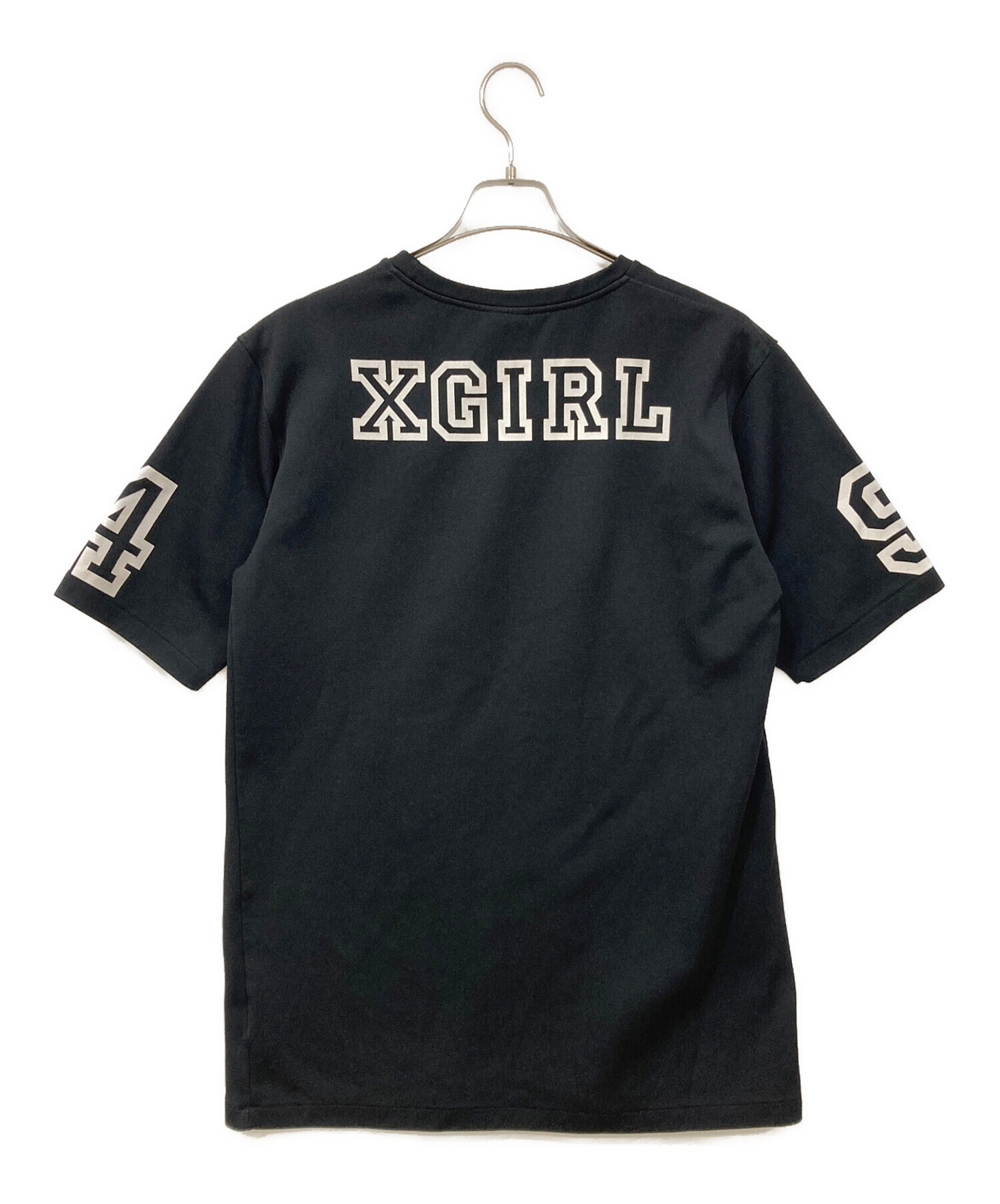 中古・古着通販】X-GIRL (エックスガール) 半袖カットソー ブラック 