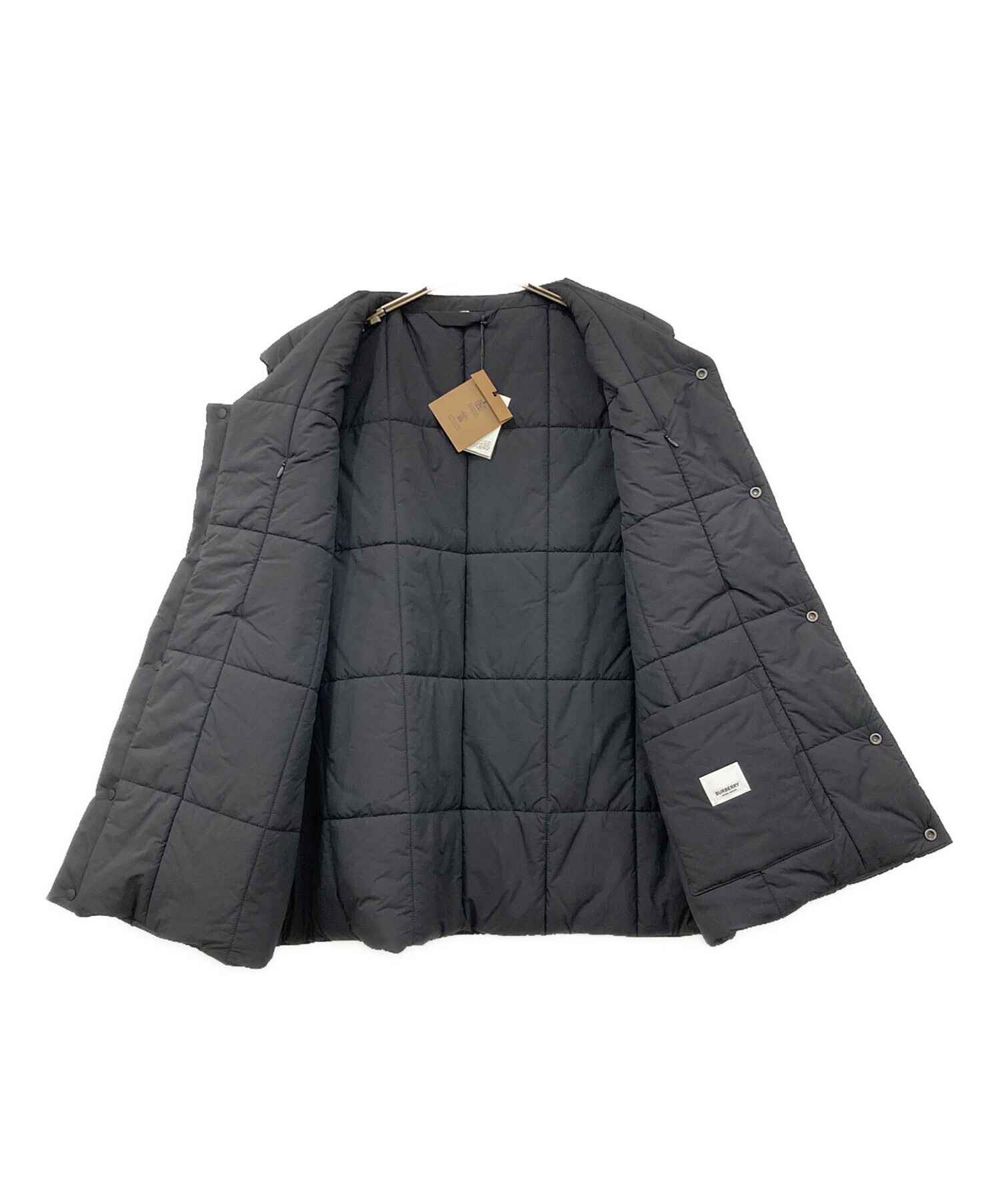 中古・古着通販】BURBERRY (バーバリー) 中綿ベスト ブラック サイズ