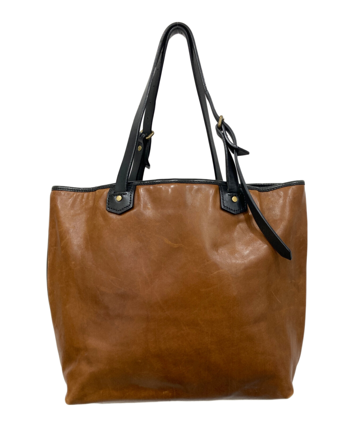 COACH ブラウンレザートートバッグ 中古・古着通販】COACH (コーチ) トートバッグ ブラウン