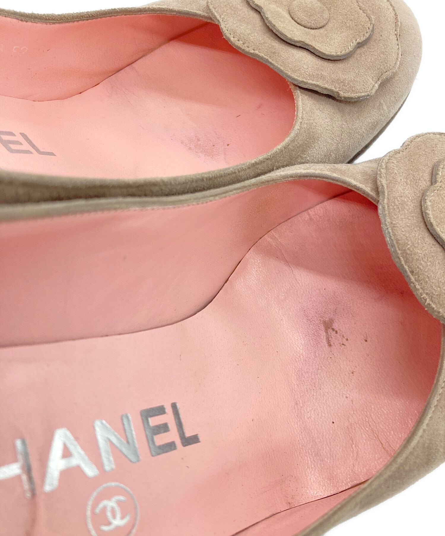 中古・古着通販】CHANEL (シャネル) スウェードパンプス ベージュ 