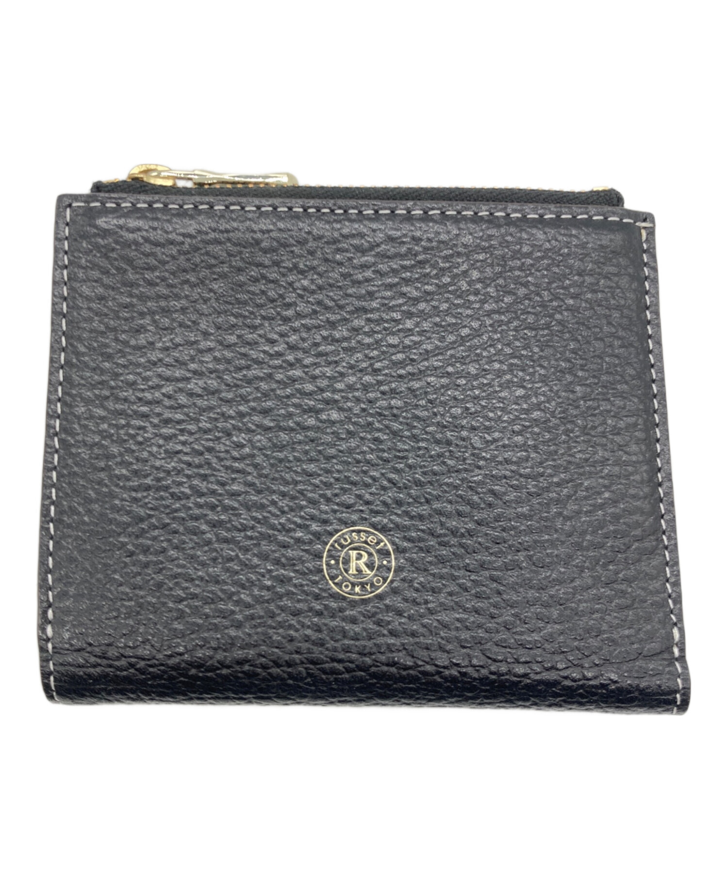 新品未使用　russet ラシット　二つ折り財布 未使用 russet ラシット レザー二つ折り財布 チャコールグレー - メルカリ