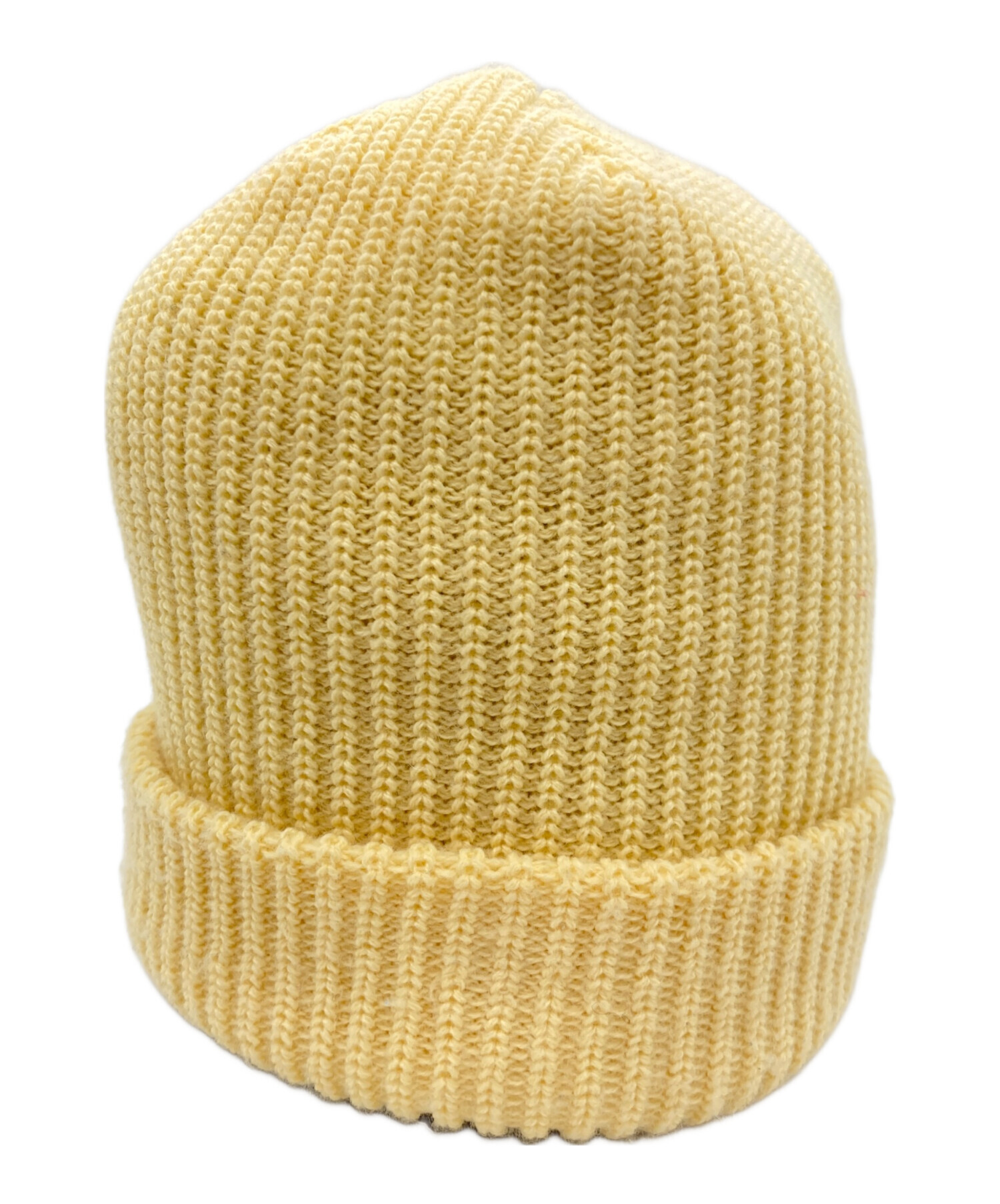 Supreme ニット帽　スクリプトロゴ　イエロー　黄色　野村周平着用モデル 中古・古着通販】SUPREME (シュプリーム) ニット帽 イエロー×ホワイト
