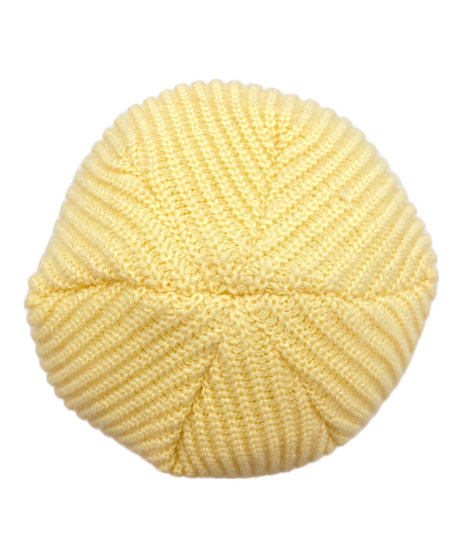 中古・古着通販】SUPREME (シュプリーム) ニット帽 イエロー×ホワイト