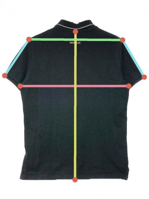 中古・古着通販】MONCLER (モンクレール) ポロシャツ ブラック サイズ