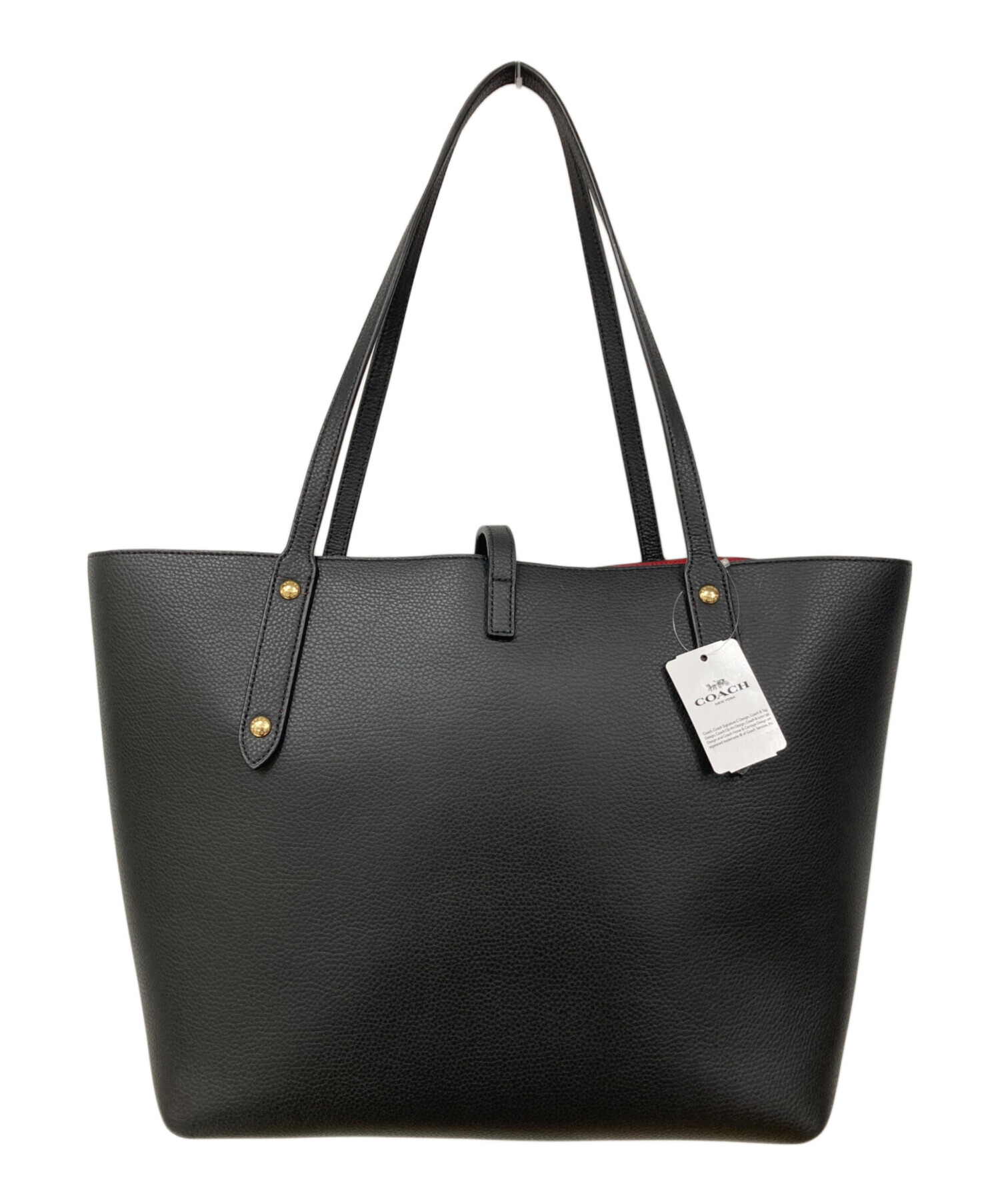 未使用品 COACH コーチ トートバッグ 黒 保存袋付き 中古・古着通販】COACH (コーチ) トートバッグ ブラック｜ブランド