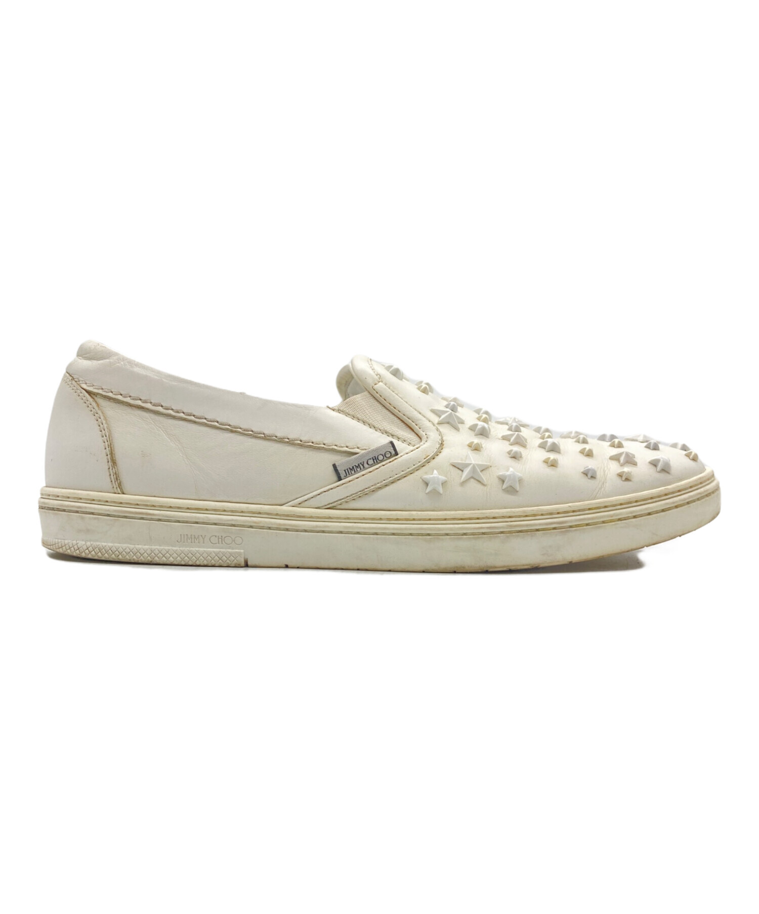 中古・古着通販】JIMMY CHOO (ジミーチュウ) スリッポン ホワイト