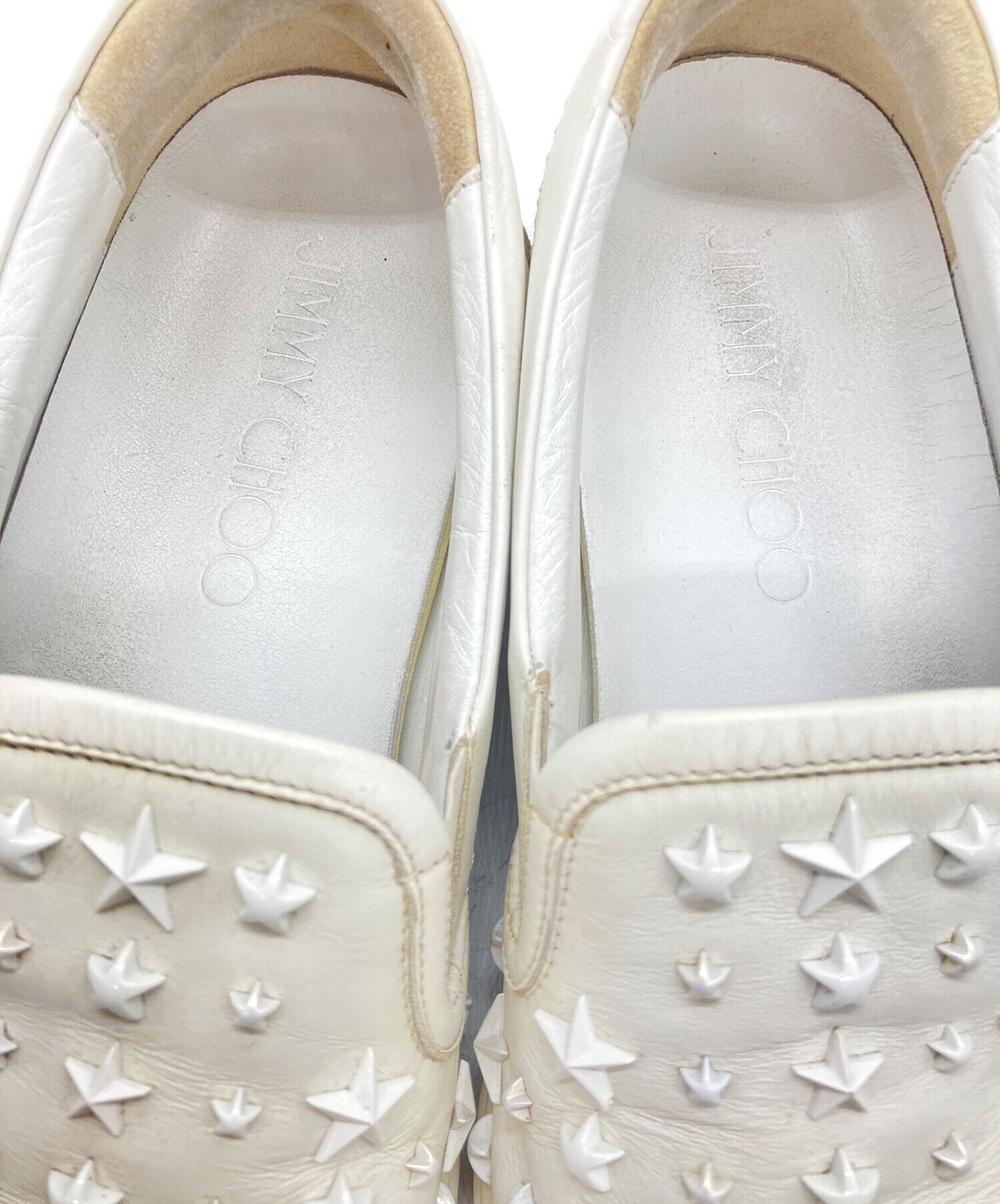 中古・古着通販】JIMMY CHOO (ジミーチュウ) スリッポン ホワイト