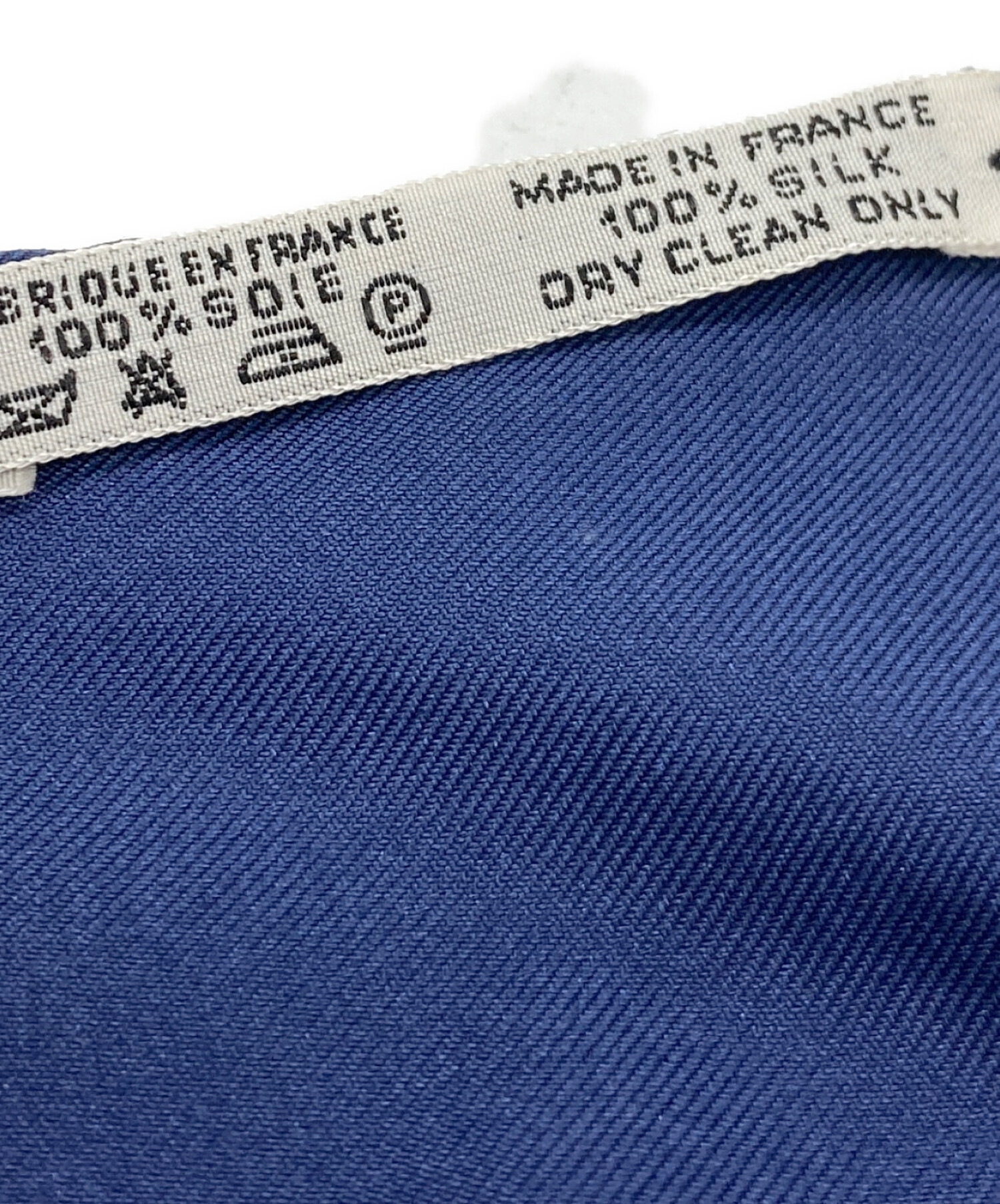 中古・古着通販】HERMES (エルメス) シルクスカーフ ネイビー×ホワイト