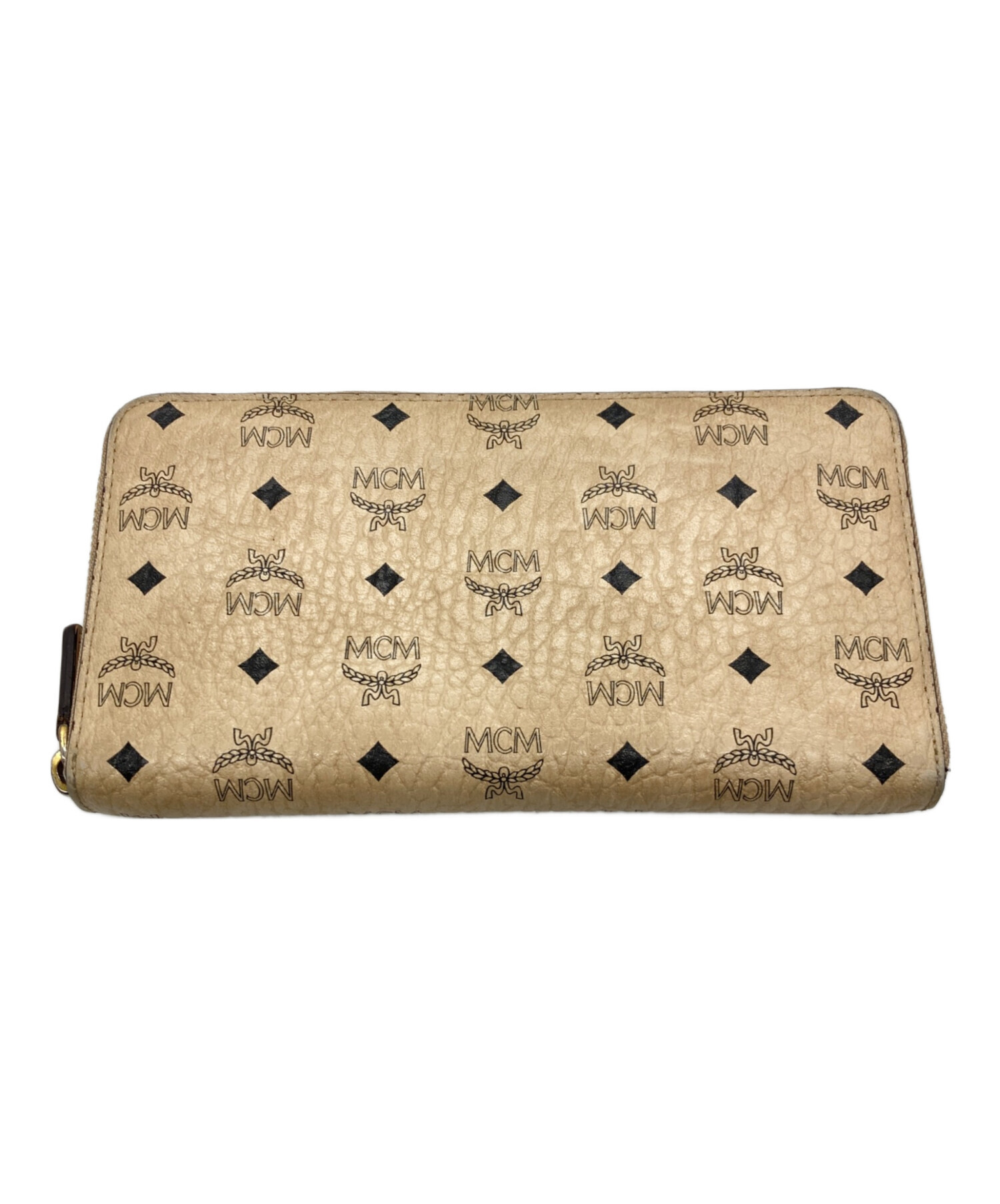 中古・古着通販MCM (エムシーエム) 長財布 ベージュ×ブラック