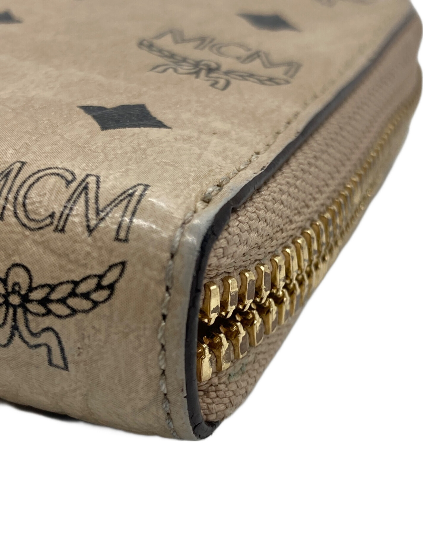 中古・古着通販】MCM (エムシーエム) 長財布 ベージュ×ブラック