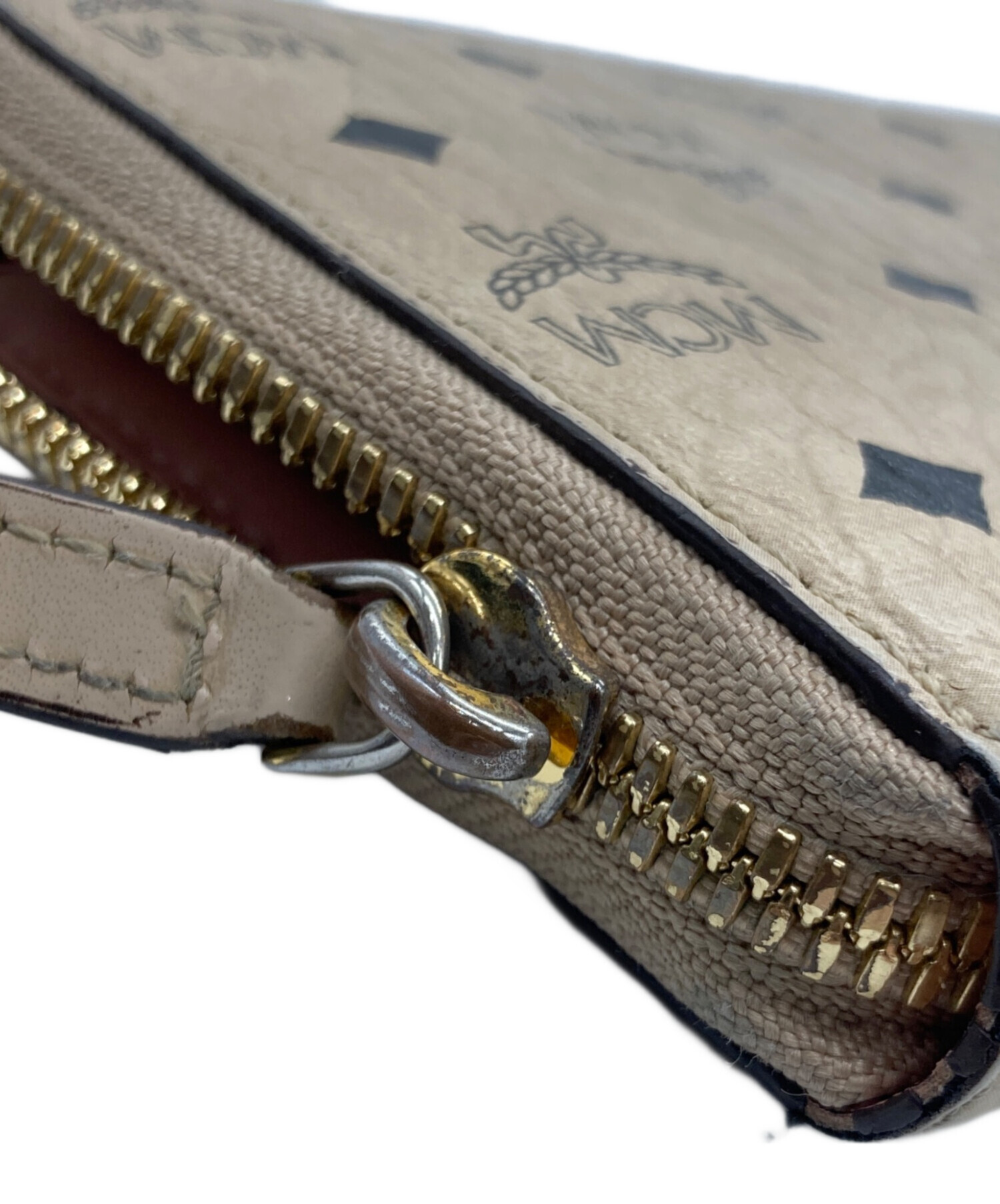 中古・古着通販】MCM (エムシーエム) 長財布 ベージュ×ブラック