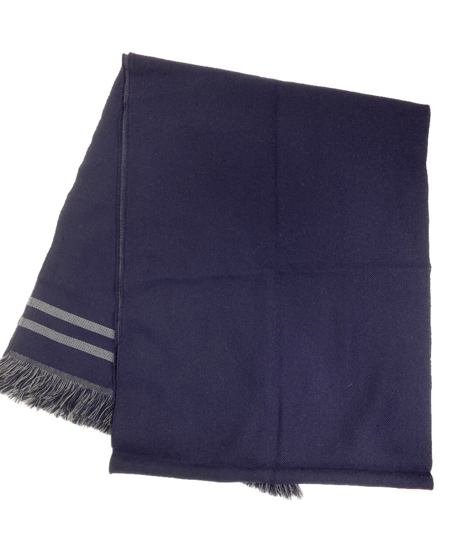 中古・古着通販】GUCCI (グッチ) マフラー ネイビー×グレー｜ブランド