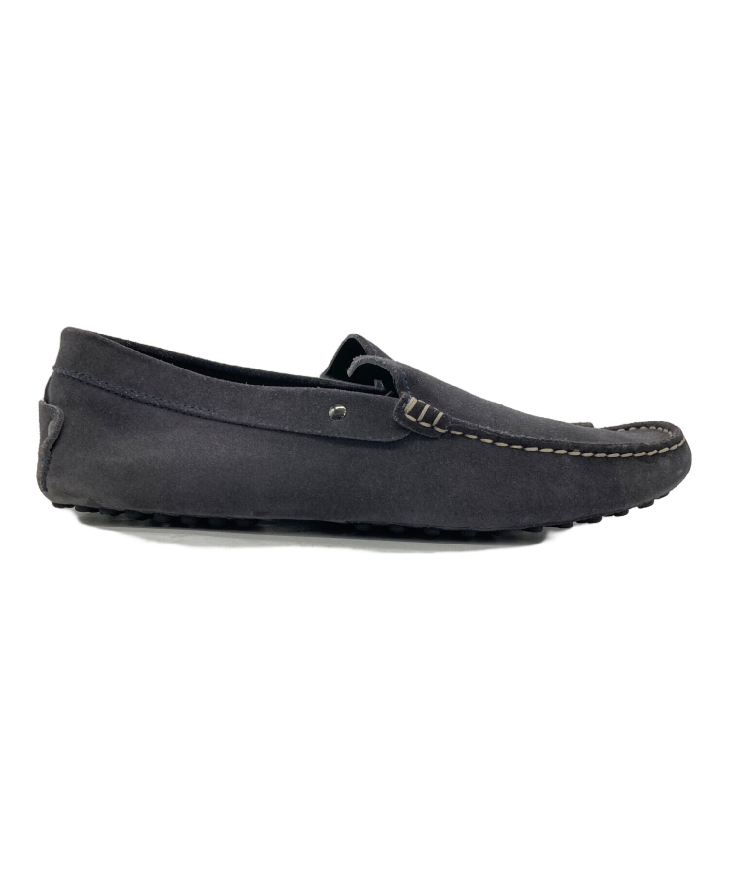 メンズ TOD'S スエード ドライビングシューズ レザー ローファー 黒 6 1/2