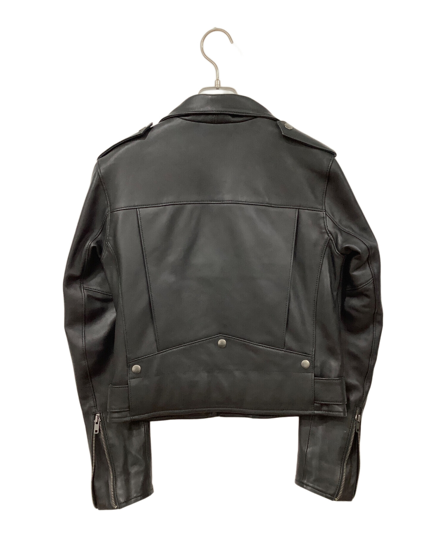 ユーロ古着 polo レーシングライダースジャケット アームロゴ バック刺繍本革 中古・古着通販】POLO RALPH LAUREN (ポロ・ラルフローレン