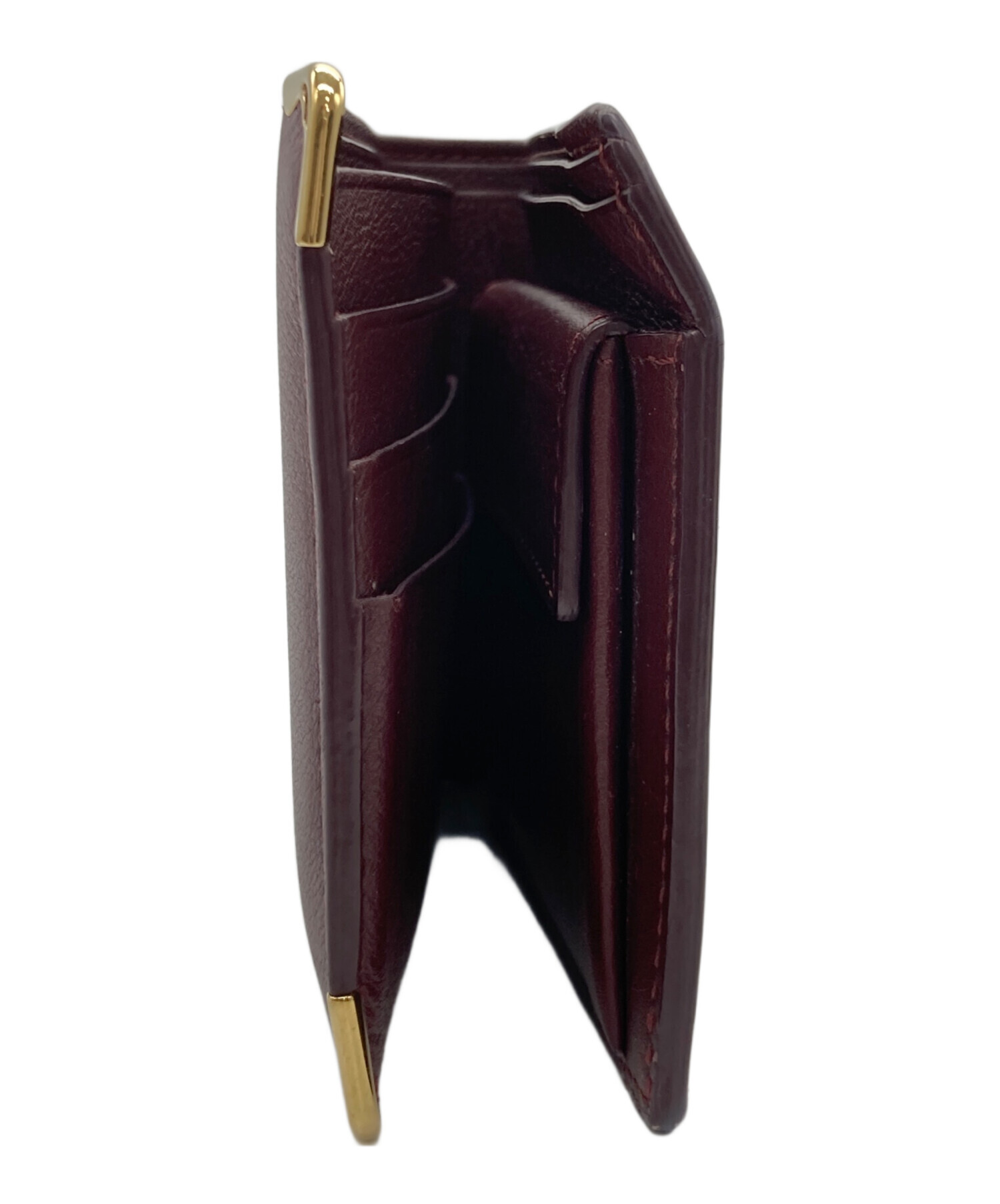 中古・古着通販】Cartier (カルティエ) 2つ折り財布 ボルドー