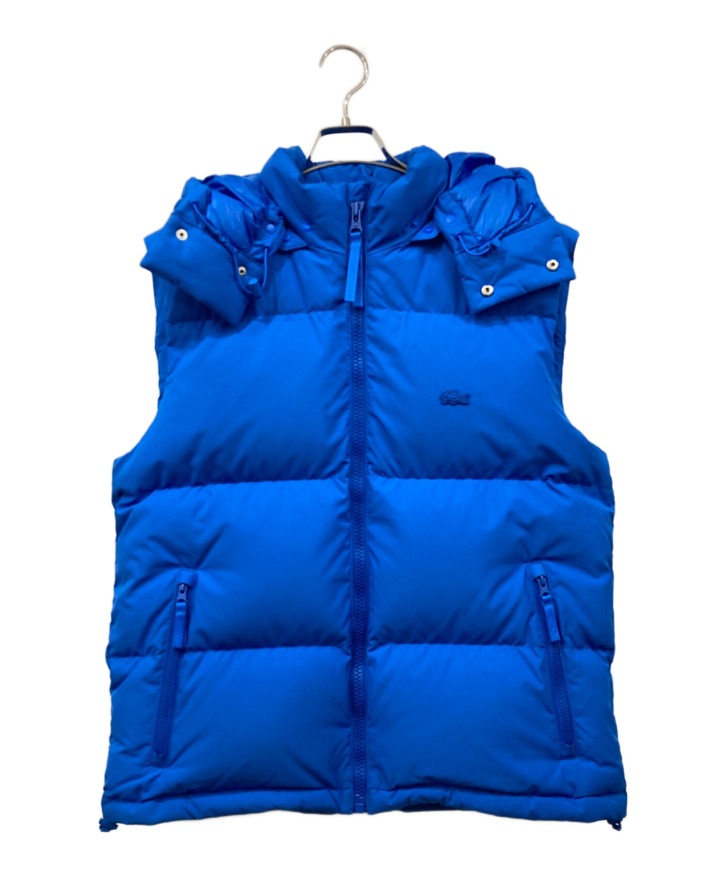 【美品】　LACOSTE ラコステ　ロゴダウンベスト　青　ブルー　L 中古・古着通販】LACOSTE (ラコステ) ダウンベスト ブルー サイズ:M