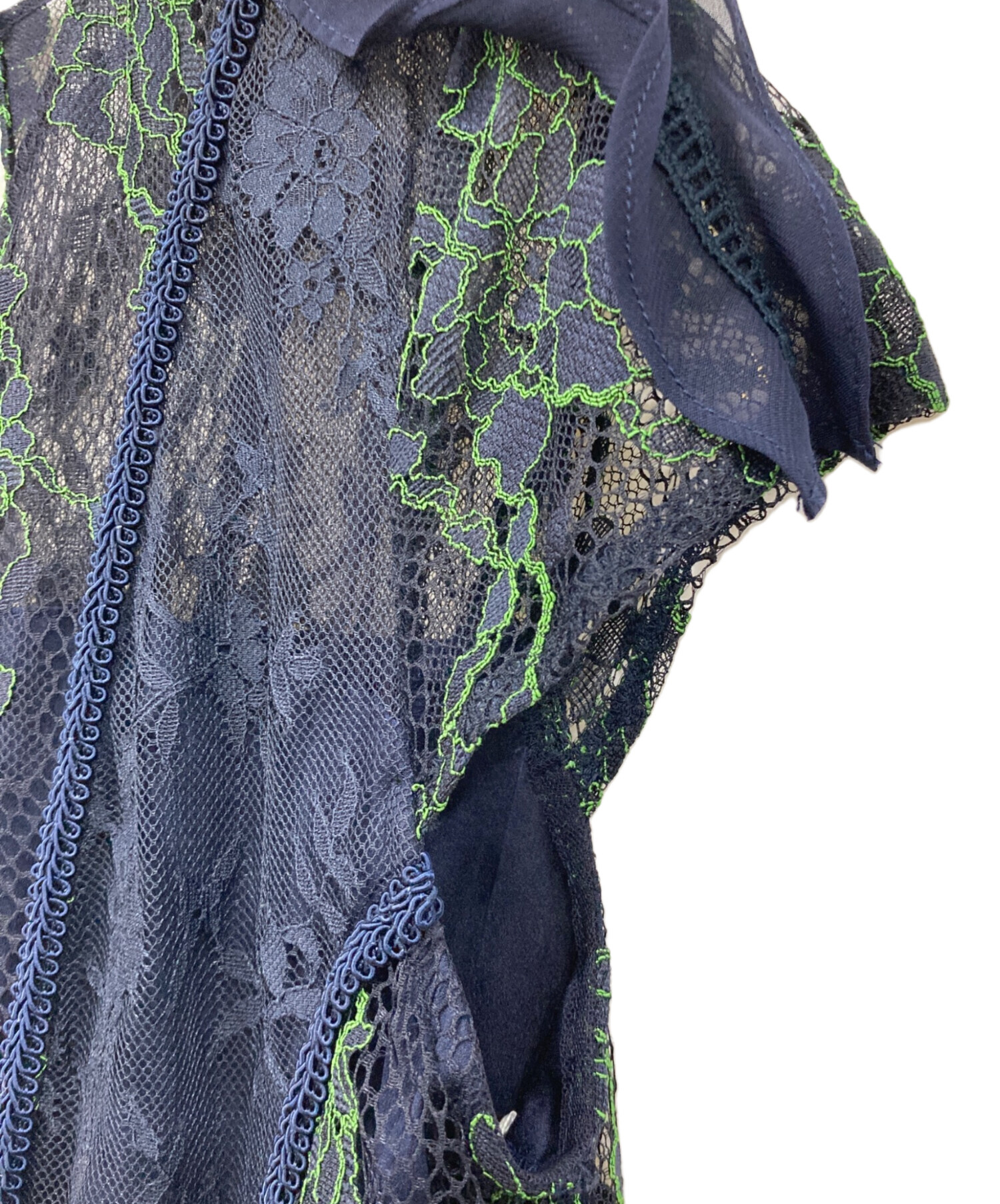 FRAY I.D ネイビー ノースリーブワンピース 中古・古着通販】FRAY ID (フレイ アイディー) ノースリーブワンピース