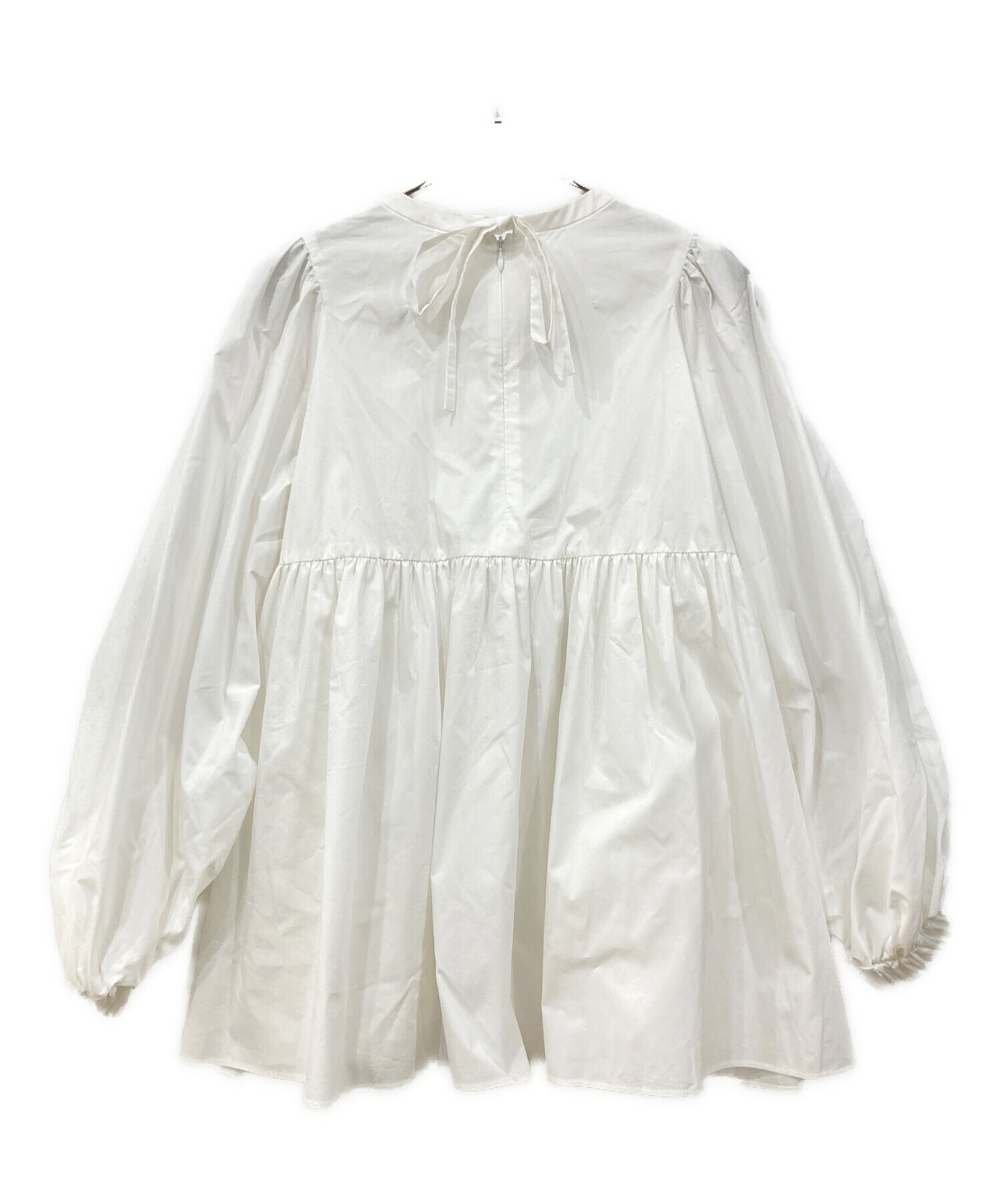 中古・古着通販】YORI (ヨリ) 長袖ブラウス ホワイト サイズ:SIZE 36