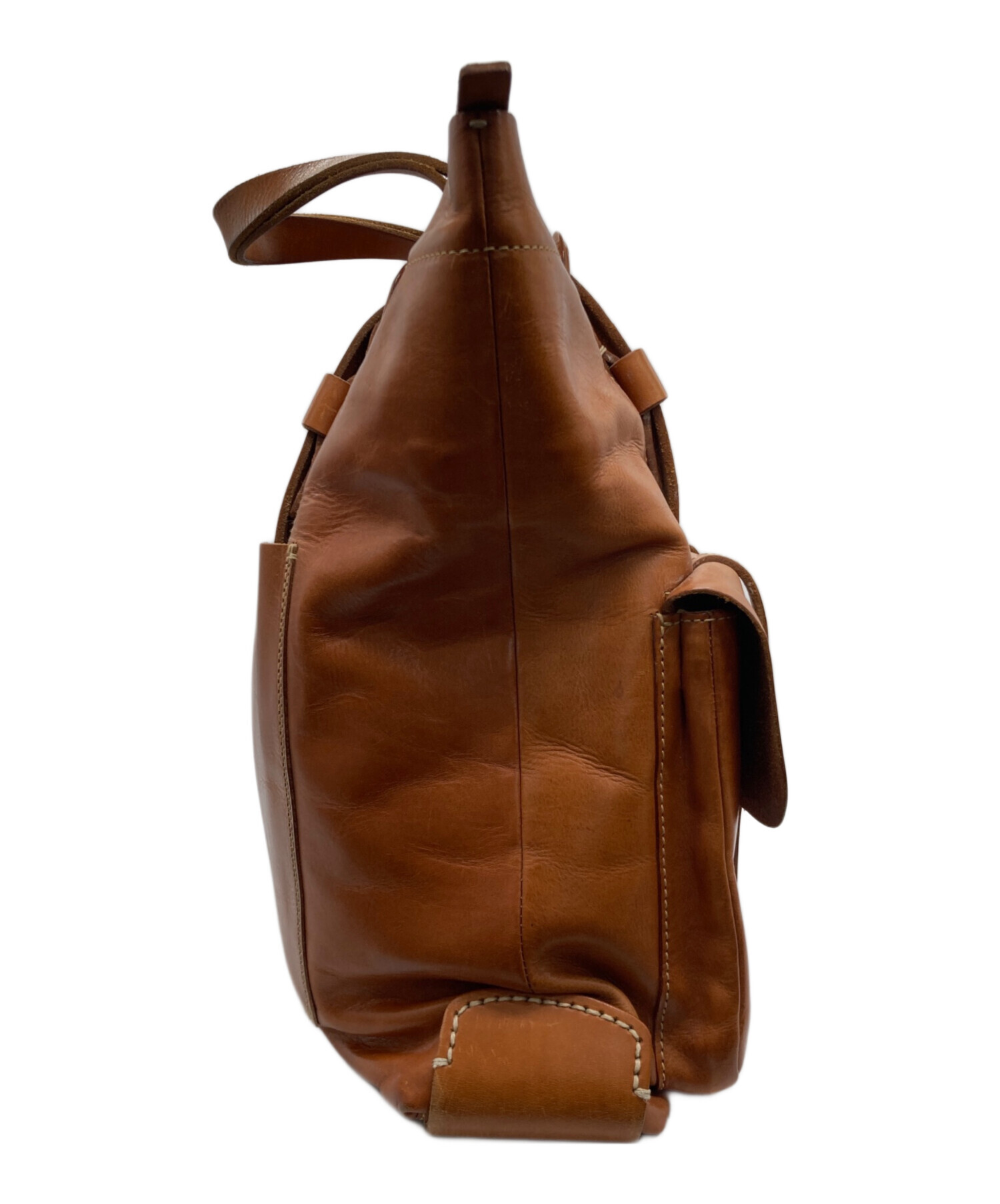 【未使用】メンズ　dan genten ブラウンレザートートバッグ 中古・古着通販】dan genten (ダン ゲンテン) トートバッグ ブラウン