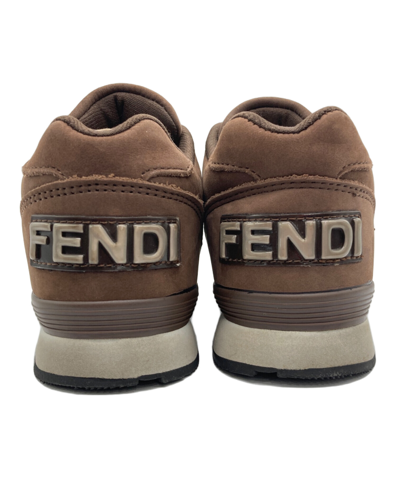 FENDI フェンディ スニーカー レディース 【古着】【中古】 中古・古着通販】FENDI (フェンディ) スニーカー ブラウン×ホワイト
