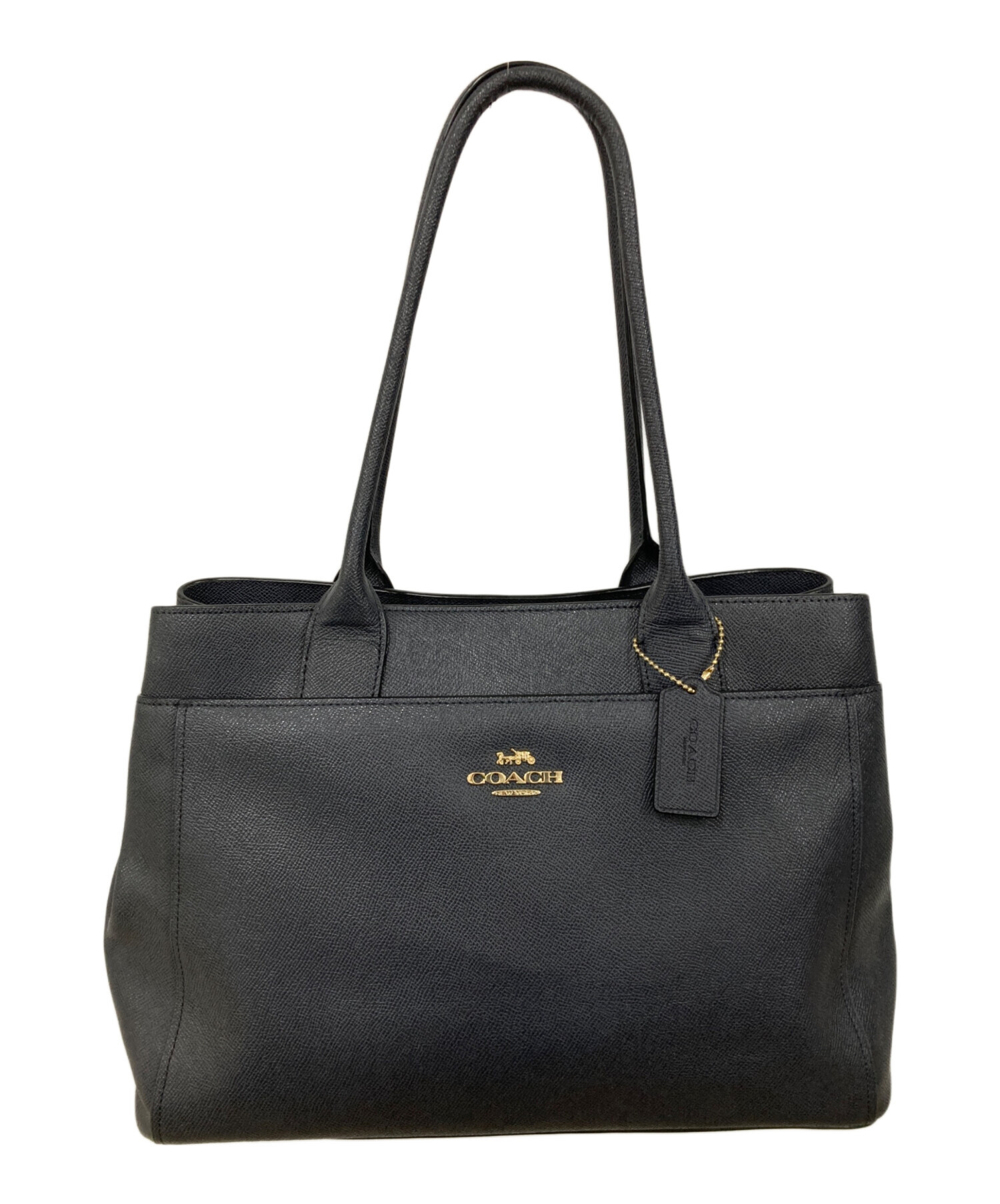 中古・古着通販】COACH (コーチ) ショルダートートバッグ ブラック