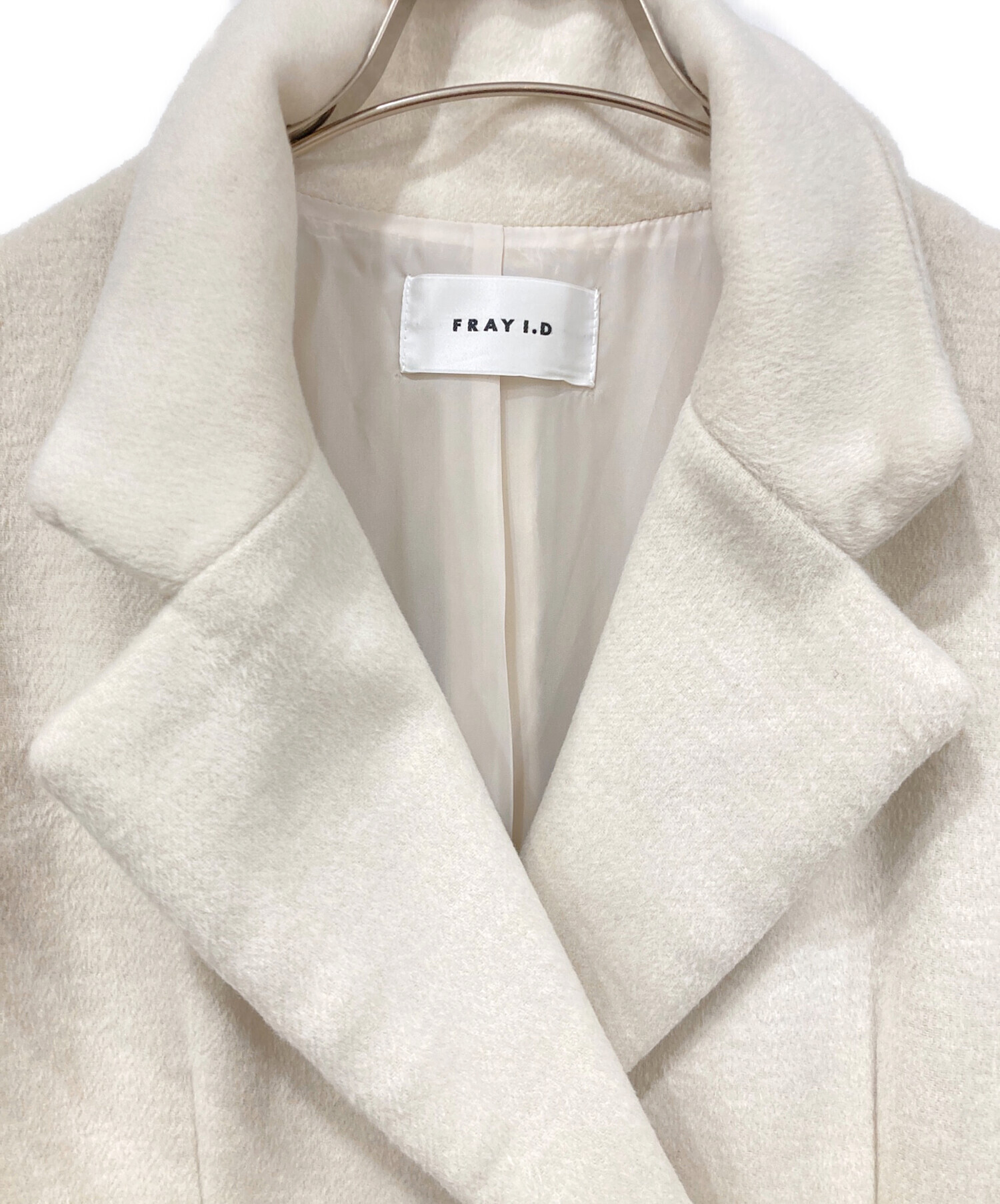 中古・古着通販】FRAY ID (フレイ アイディー) ロングコート ホワイト