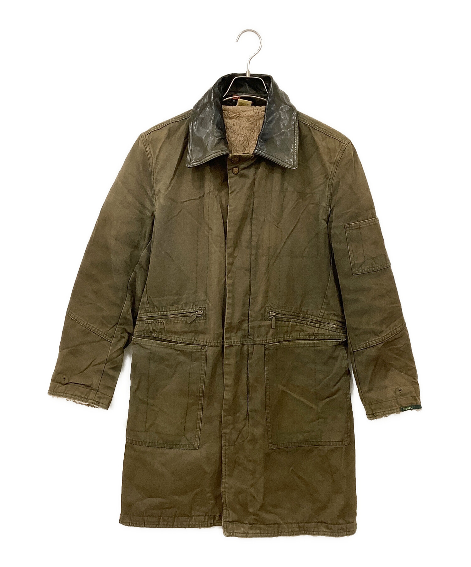 中古・古着通販】DIESEL (ディーゼル) ボアステンカラーコート 