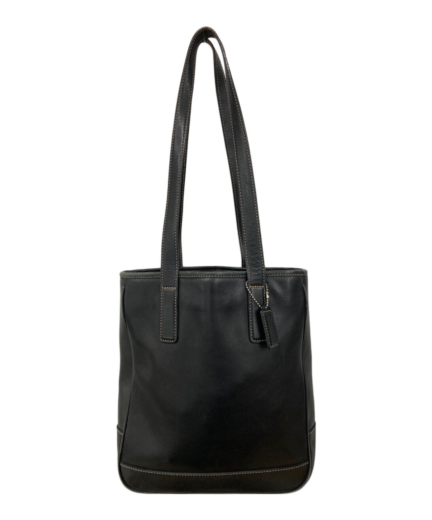 中古・古着通販】COACH (コーチ) レザートートバッグ ブラック