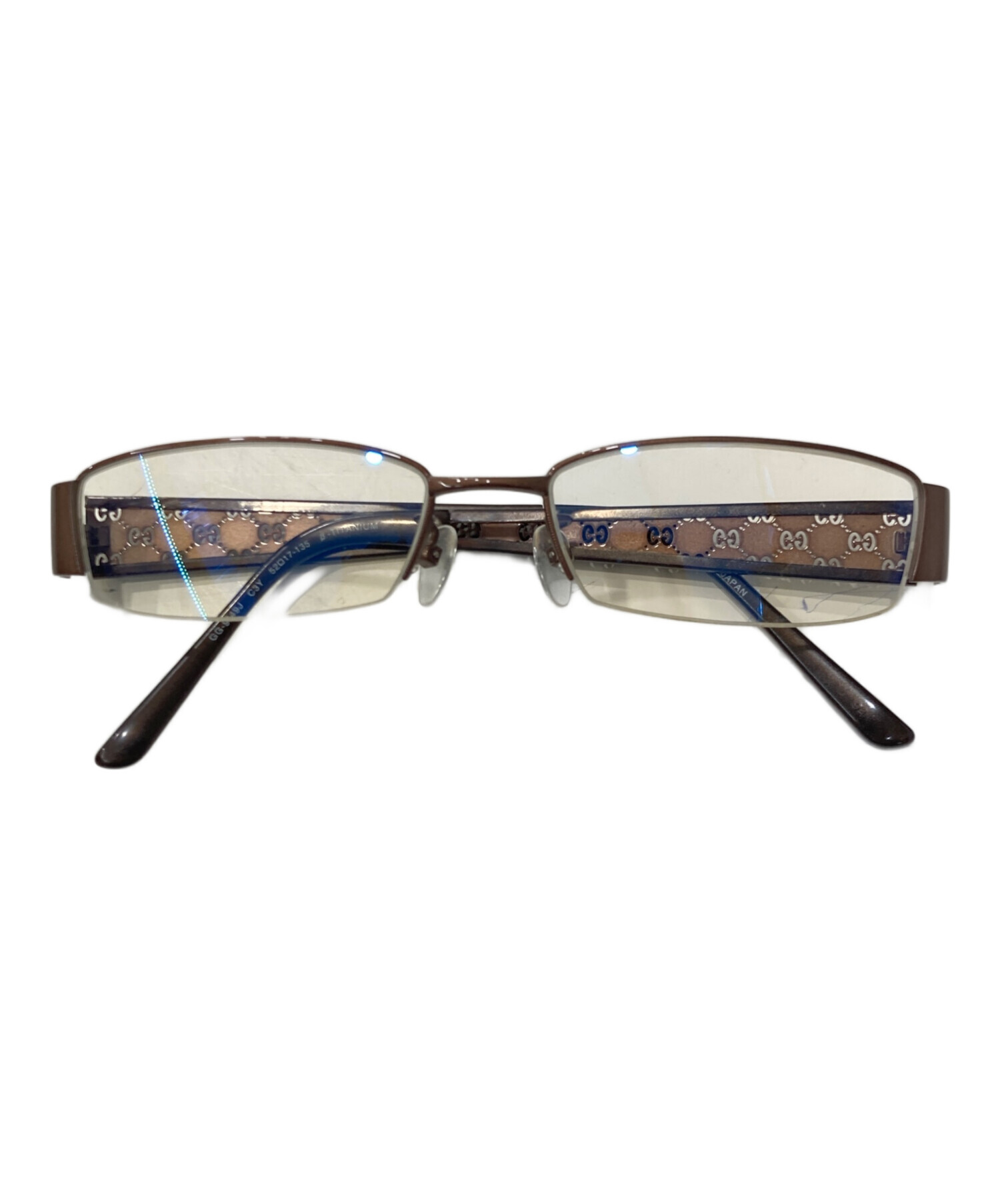 中古・古着通販】GUCCI (グッチ) 伊達眼鏡 ブラウン｜ブランド・古着