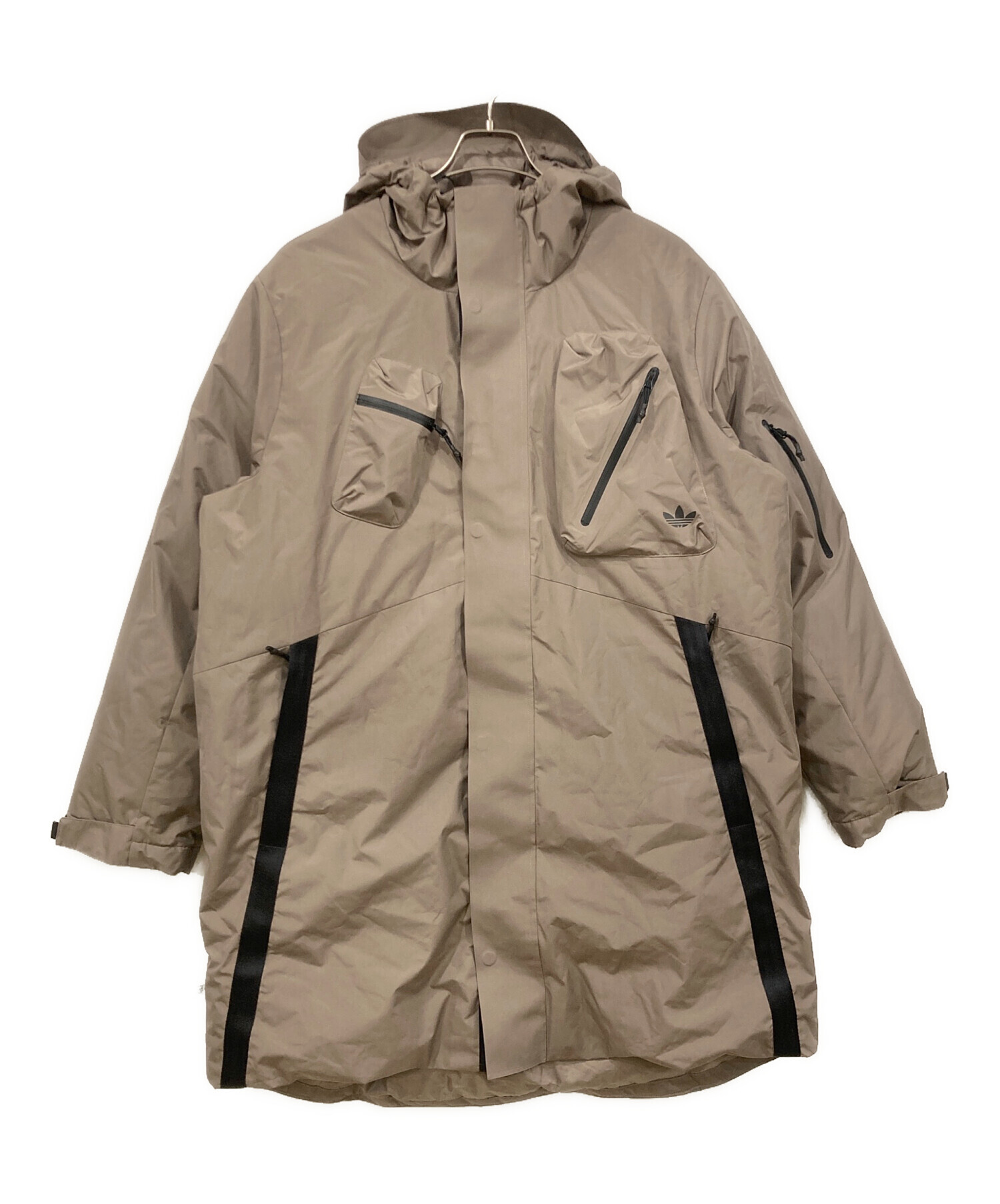 中古・古着通販】adidas (アディダス) ベンチコート ブラウン サイズ