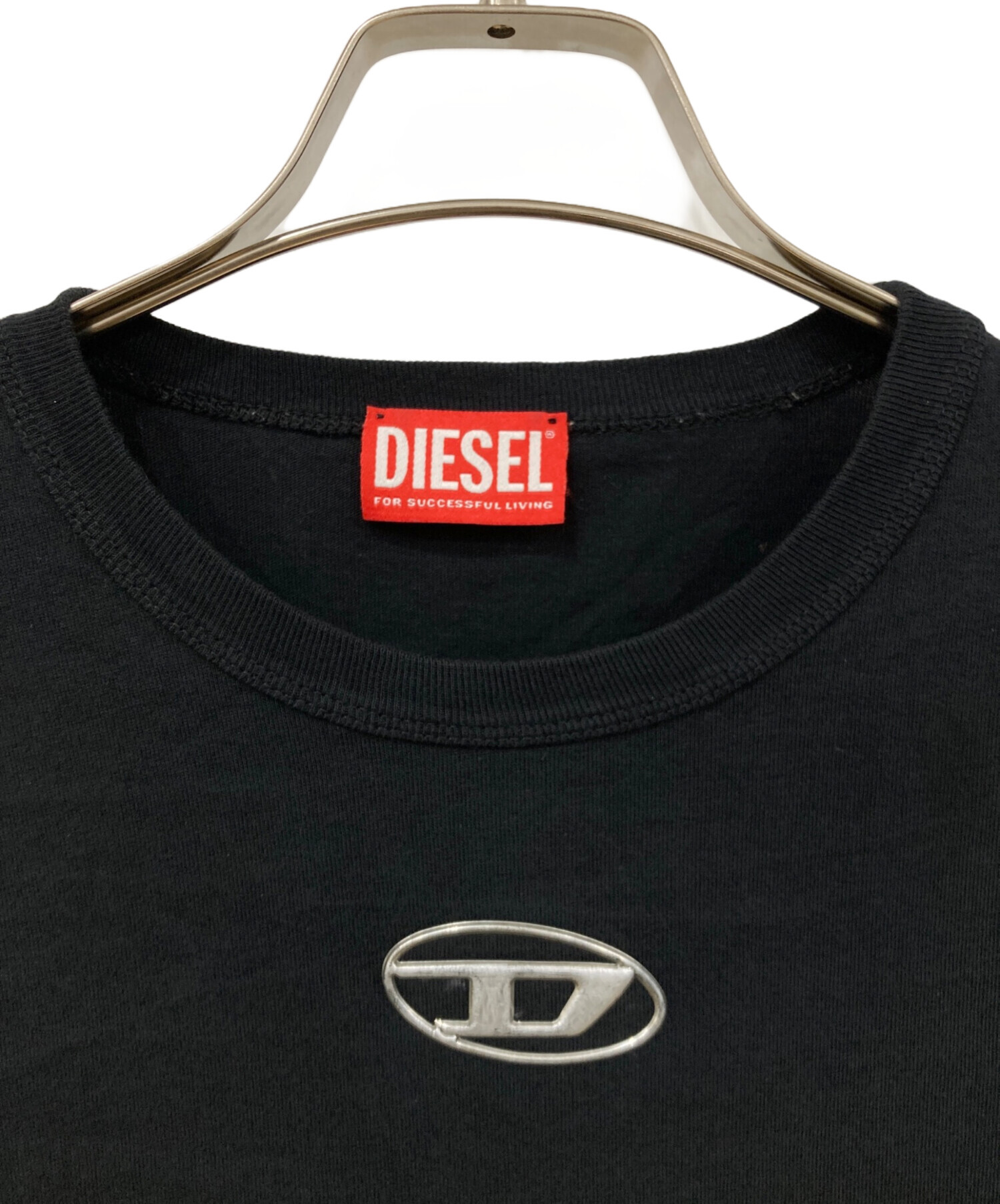 中古・古着通販】DIESEL (ディーゼル) 半袖カットソー ブラック サイズ 