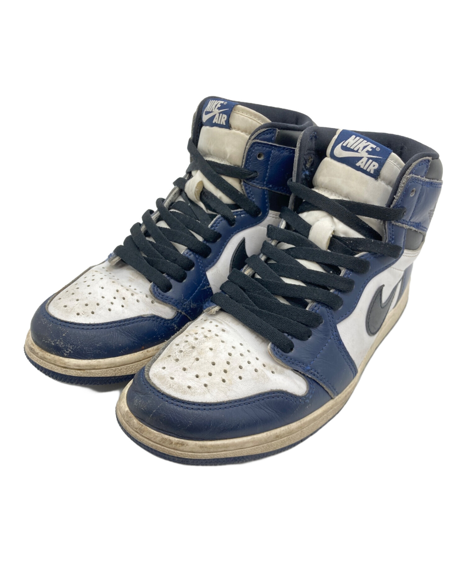 中古・古着通販】NIKE (ナイキ) ハイカットスニーカー ブルー×ホワイト 