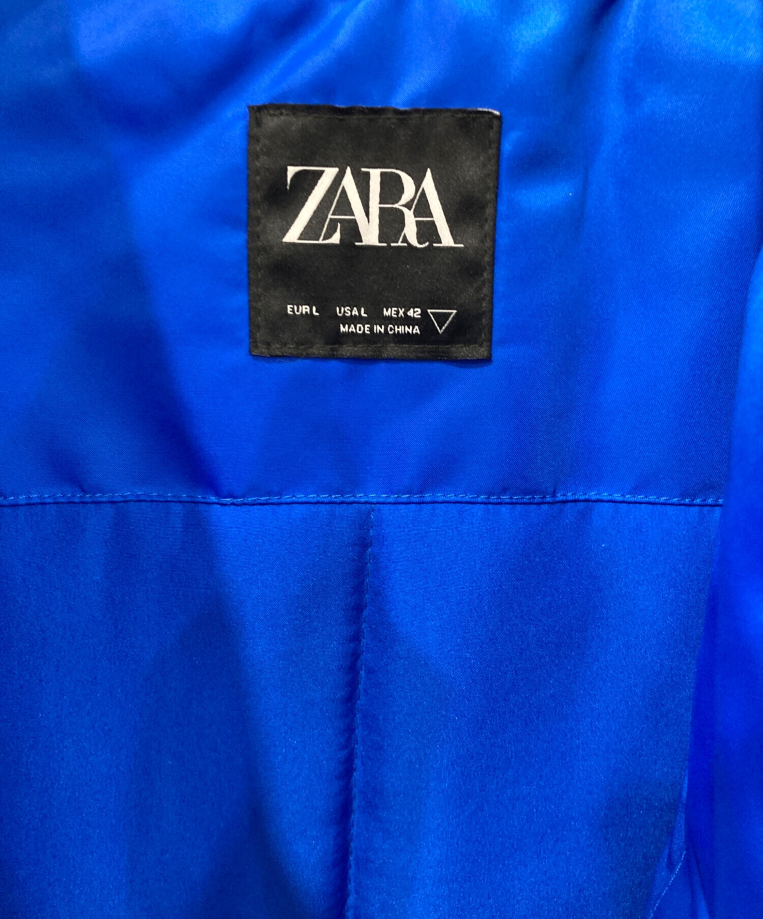 中古・古着通販】ZARA (ザラ) スタジャン ブルー サイズ:Lサイズ 