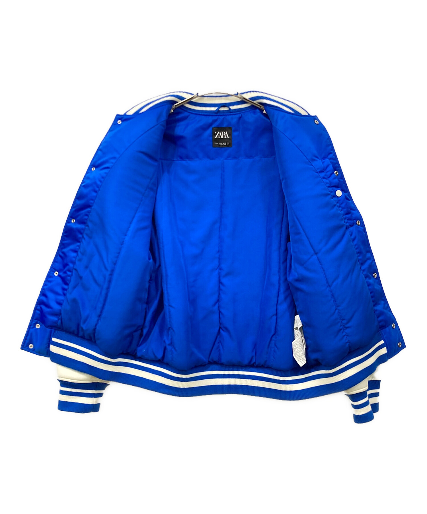 中古・古着通販】ZARA (ザラ) スタジャン ブルー サイズ:Lサイズ