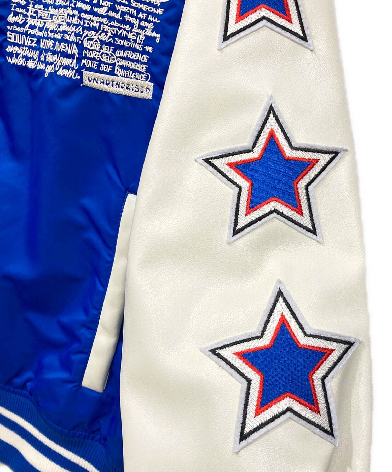 中古・古着通販】ZARA (ザラ) スタジャン ブルー サイズ:Lサイズ